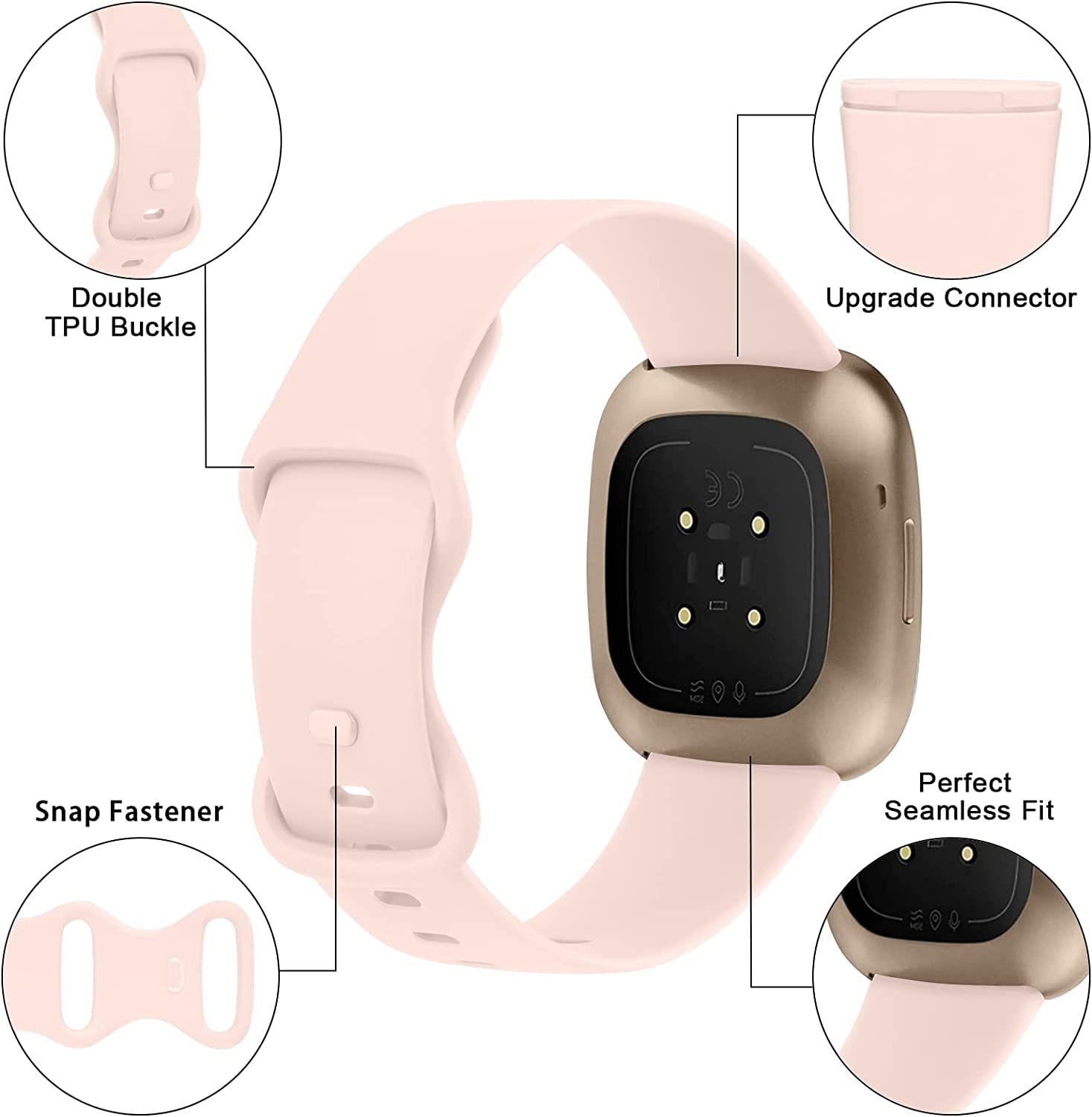 22Mm Watch Band, Lamshaw New Soft Silicone Sport Replacement Straps Compatible With Kaclut Smart Watch/Eigiis K57 Pro 1.96 Milit