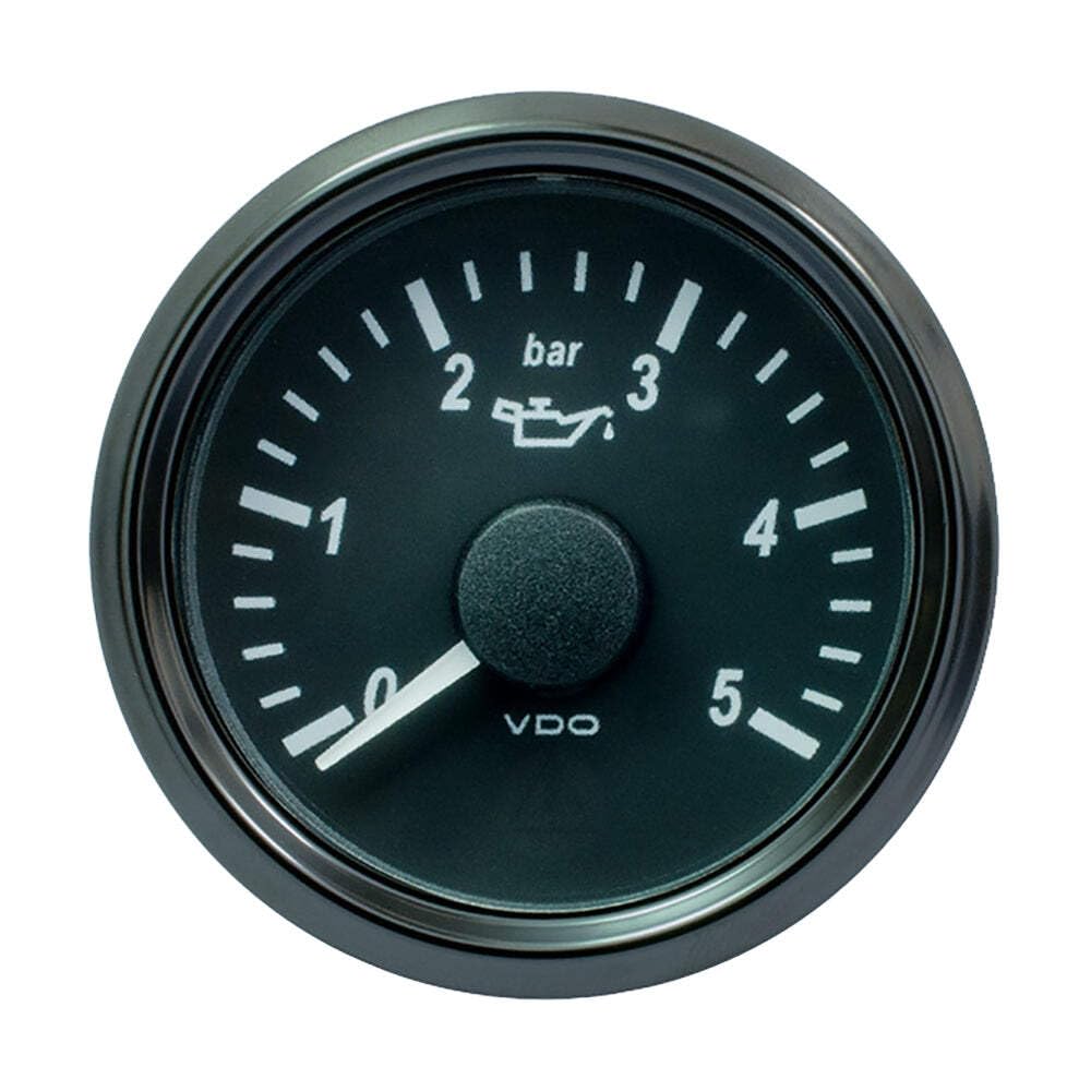 Vdo Singleviu 52Mm (2-1/16'') Oil Pressure Gauge - 5 Bar - 0-180 Ohm,WBEEAB08X4X3569