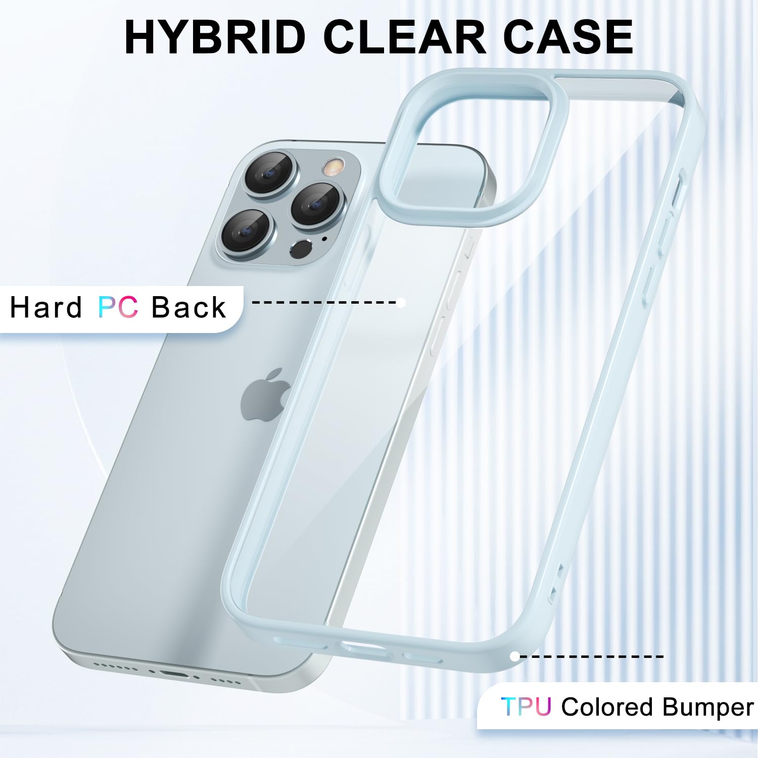 Loeoel For Iphone 14 Pro Max Case Clear, Transparent Hybrid 14 Pro Max Phone Case [Hard Plastic & Soft Silicone Bumper] Acrylic