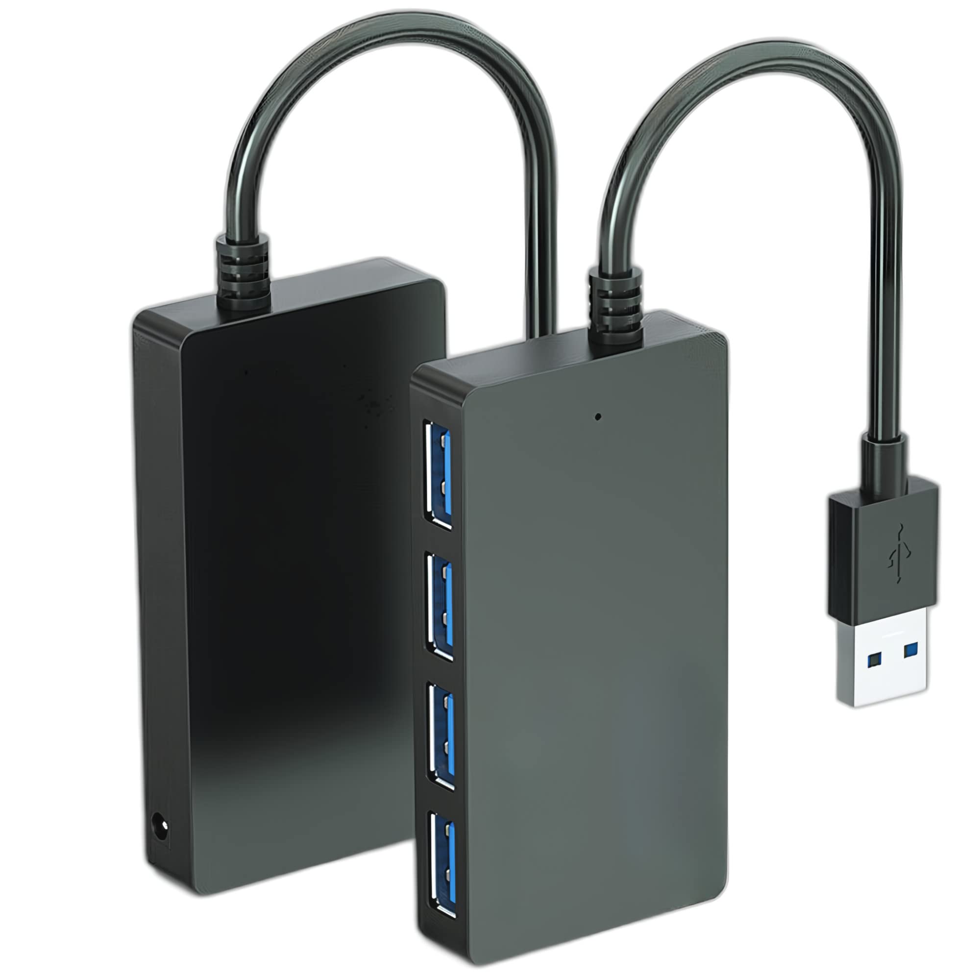 Protronix 4 Port Usb 3.0 Hub Compact And Portable For Pc Mac Laptop And Desktop