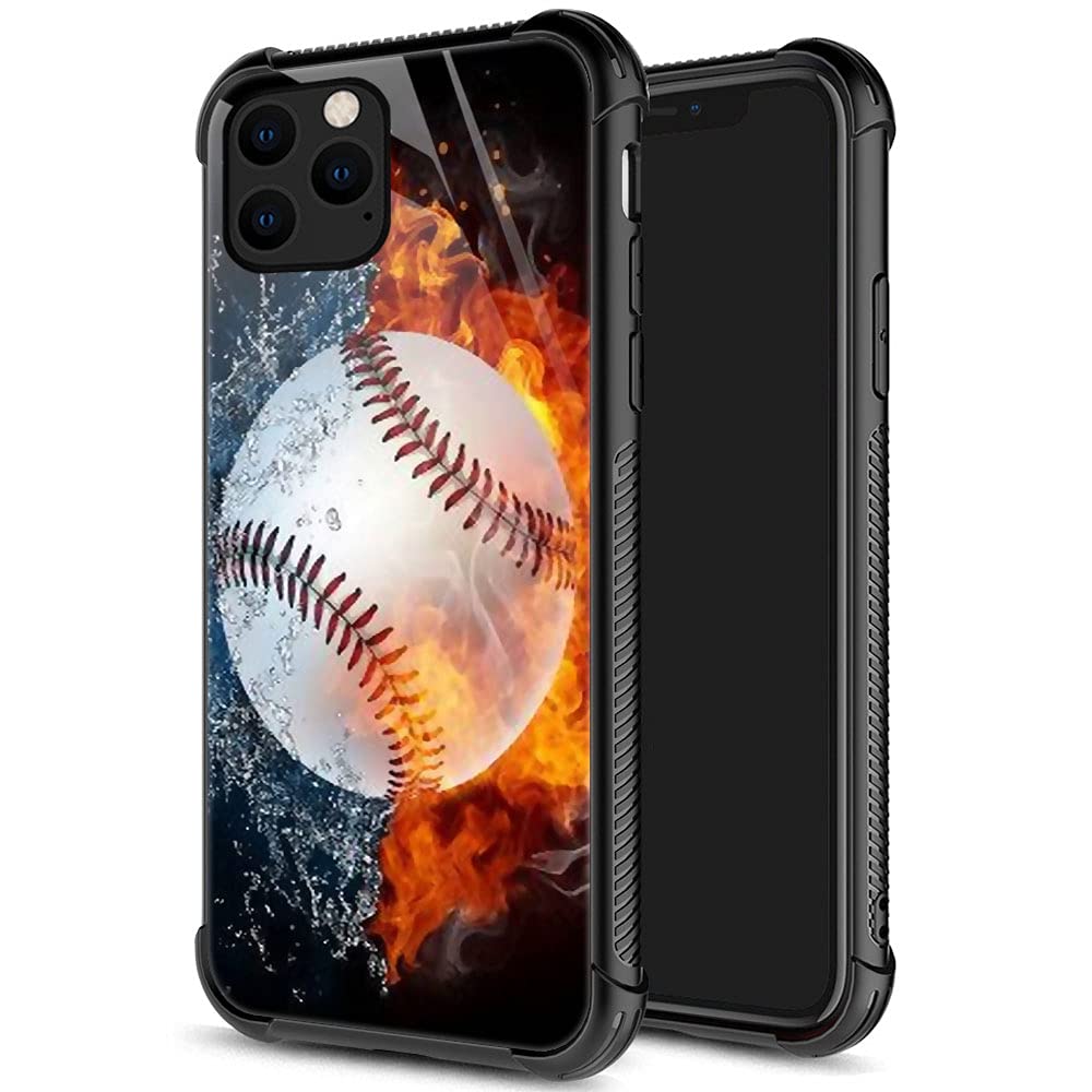 Djsok Case Compatible With Iphone 13 Pro, Baseball On Fire Case For Iphone 13 Pro Cases For Man Boys Girls Dual Layer Shockproof