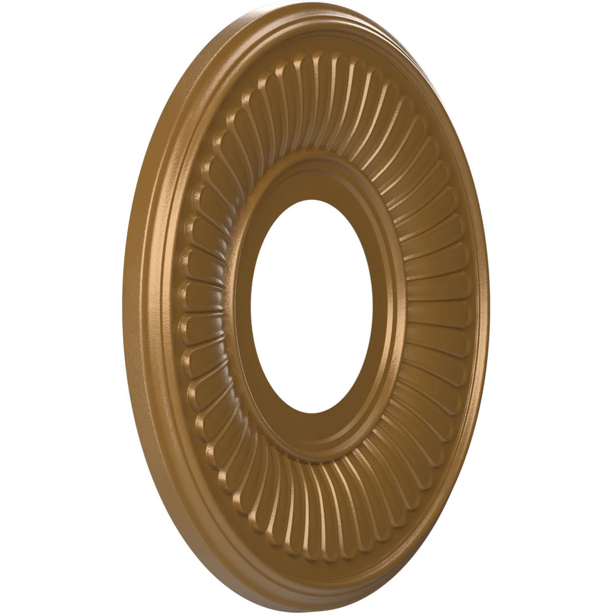 Ekena Millwork Cmp10Becgh Berkshire Thermoformed Pvc Ceiling Medallion (Fits Canopies Up To 4 1/2), 10Od X 3 1/2Id X 3/4P, Metal