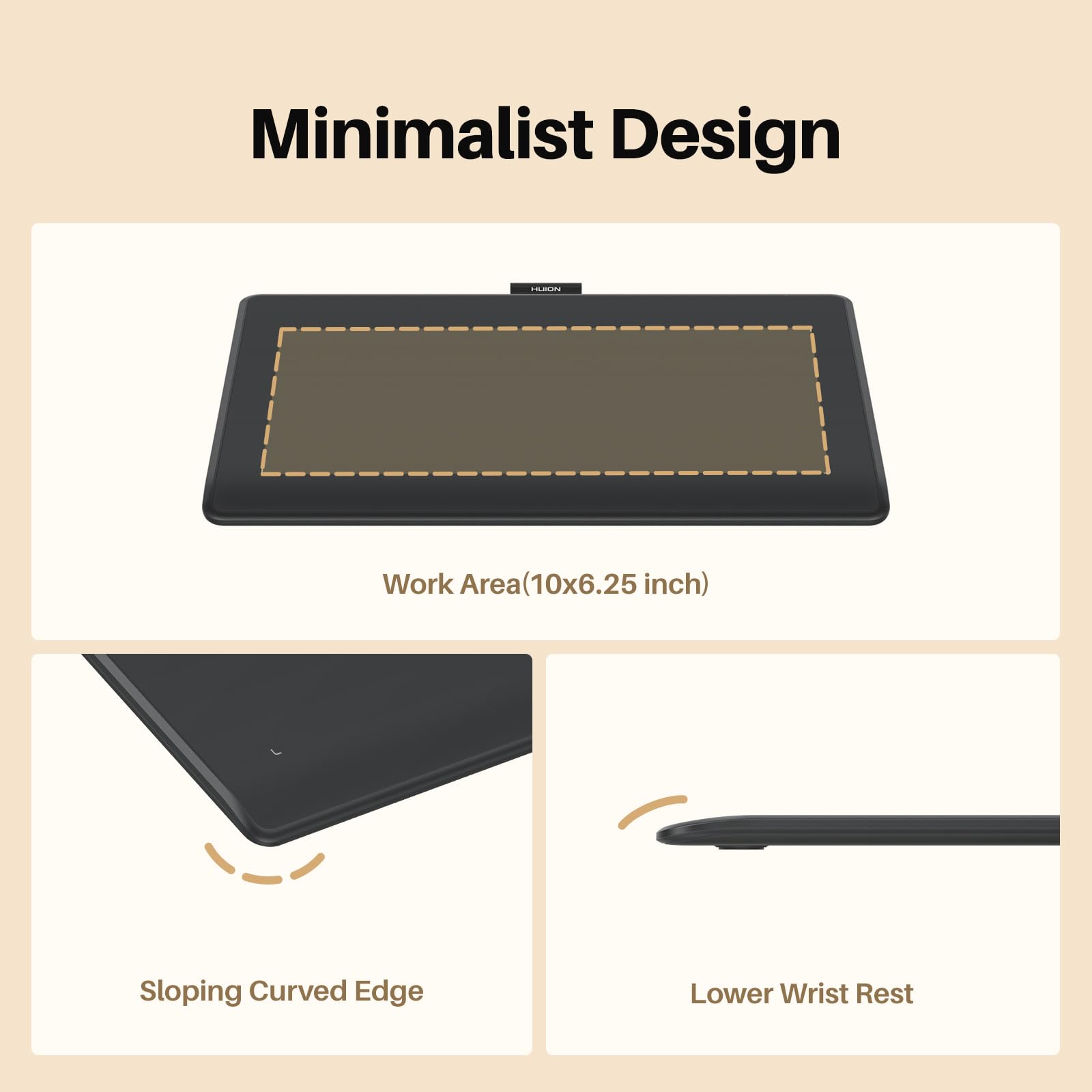 Huion Inspiroy Frego Medium Wireless Drawing Tablet, 10 X 6.25 Inch Bluetooth Graphics Tablet, Portable For Design, Writing, Pho