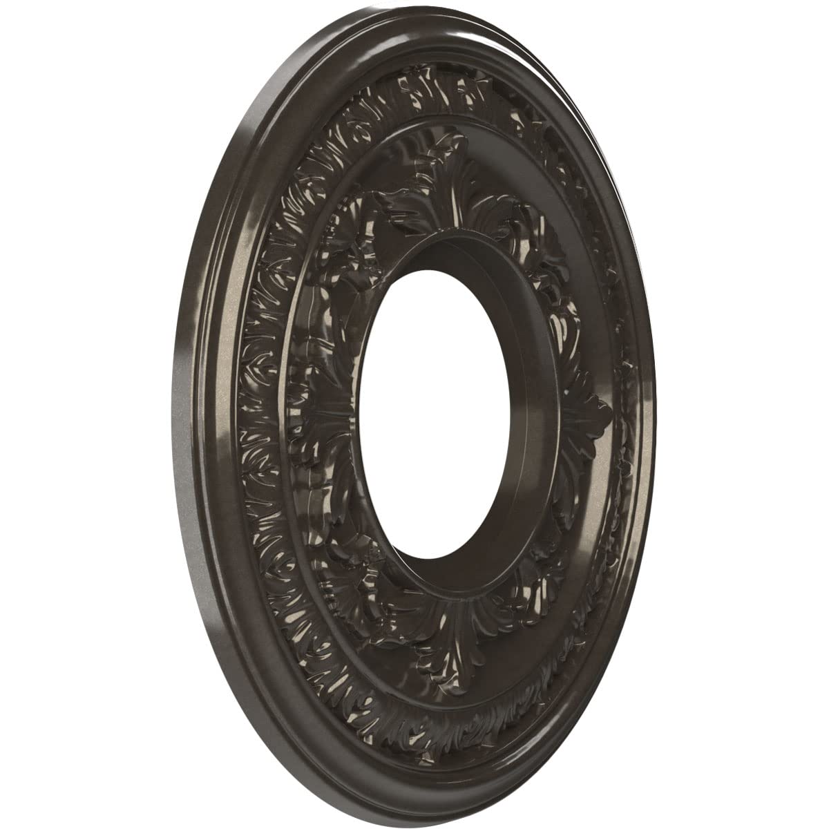Ekena Millwork Cmp10Bacch Baltimore Thermoformed Pvc Ceiling Medallion (Fits Canopies Up To 4 1/4), 10Od X 3 1/2Id X 3/4P, Metal