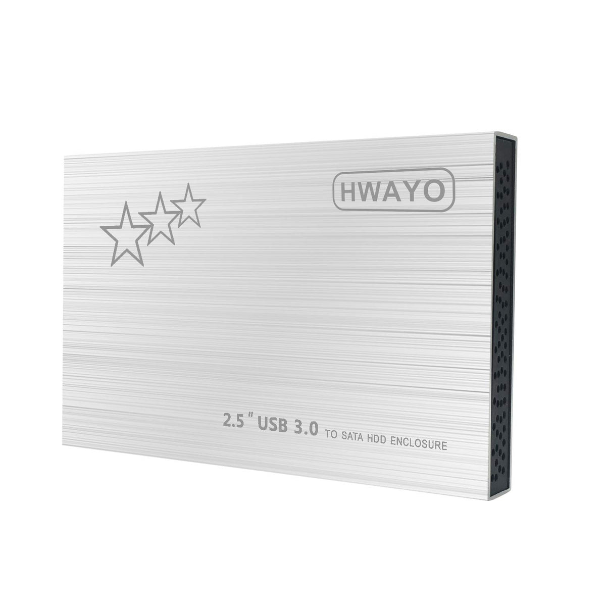 Hwayo 1Tb External Hard Drive Portable 2.5'' Ultra Slim Hdd Storage Usb 3.0 For Pc, Laptop, Mac, Chromebook, Xbox One (Silver)