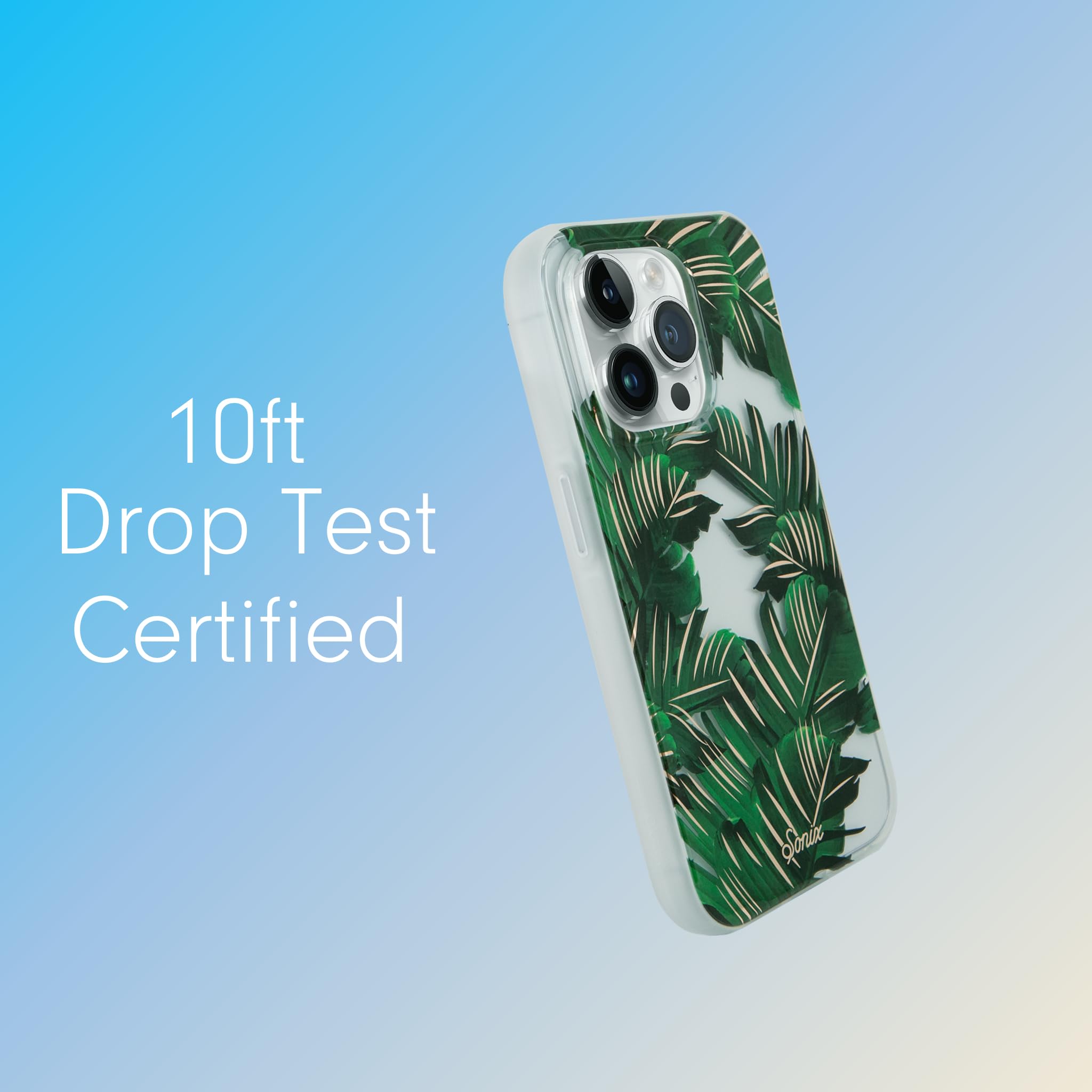 Sonix Case For Iphone 15 Pro | Compatible With Magsafe | 10Ft Drop Tested | Bahama Palm Leaves