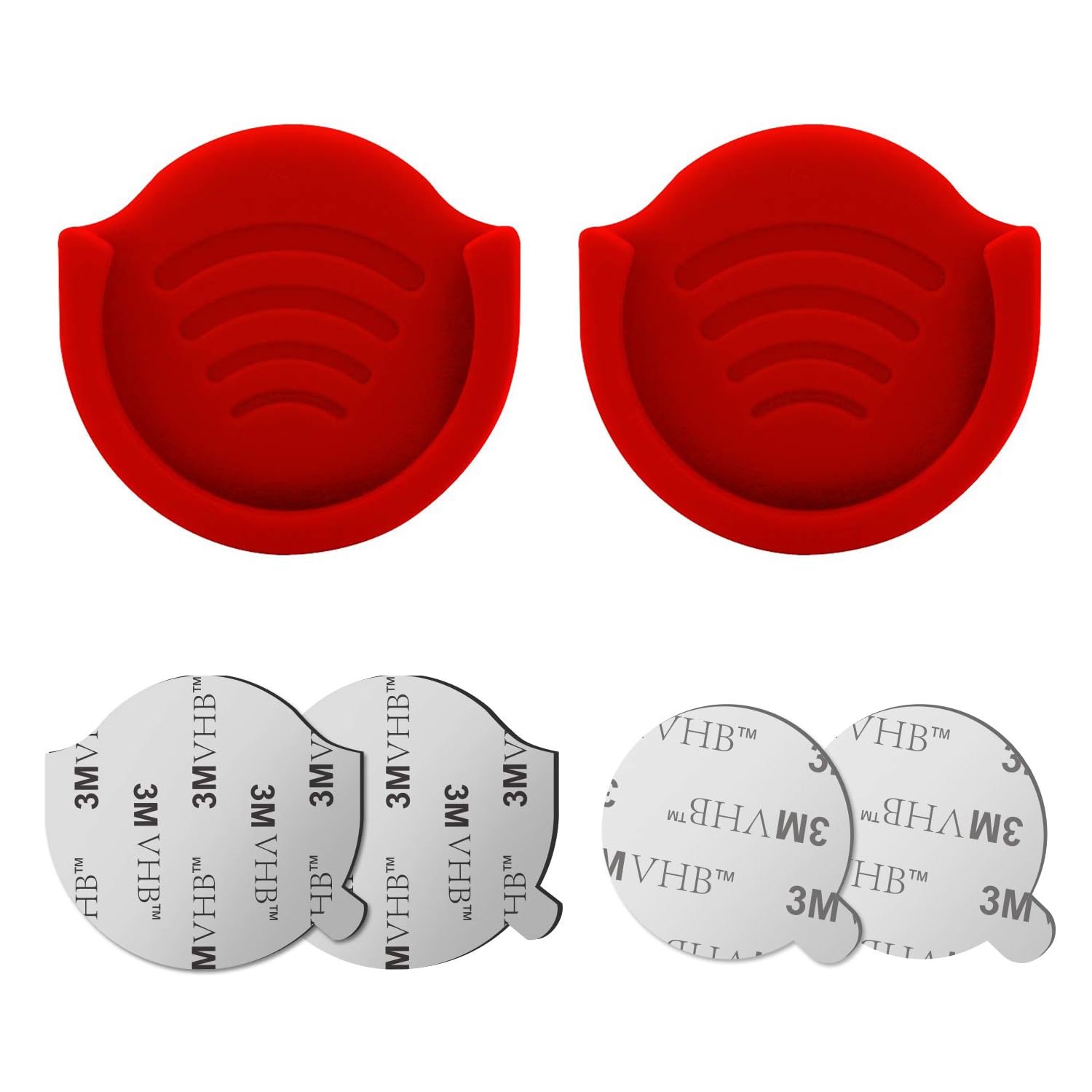 Pop-Tech Grip Mount For Socket User, 2 Pack Silicone Car Phone Holder For Phone Collapsible Grip/Stand With 3M Sticker Pads Repl