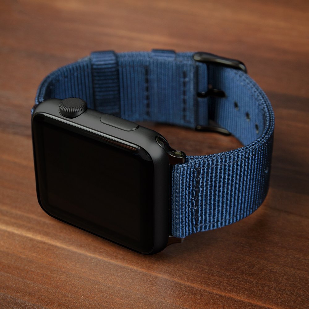 Archer Watch Straps - Premium Nylon Straps For Apple Watch (Navy, Black, 40/41/42Mm)