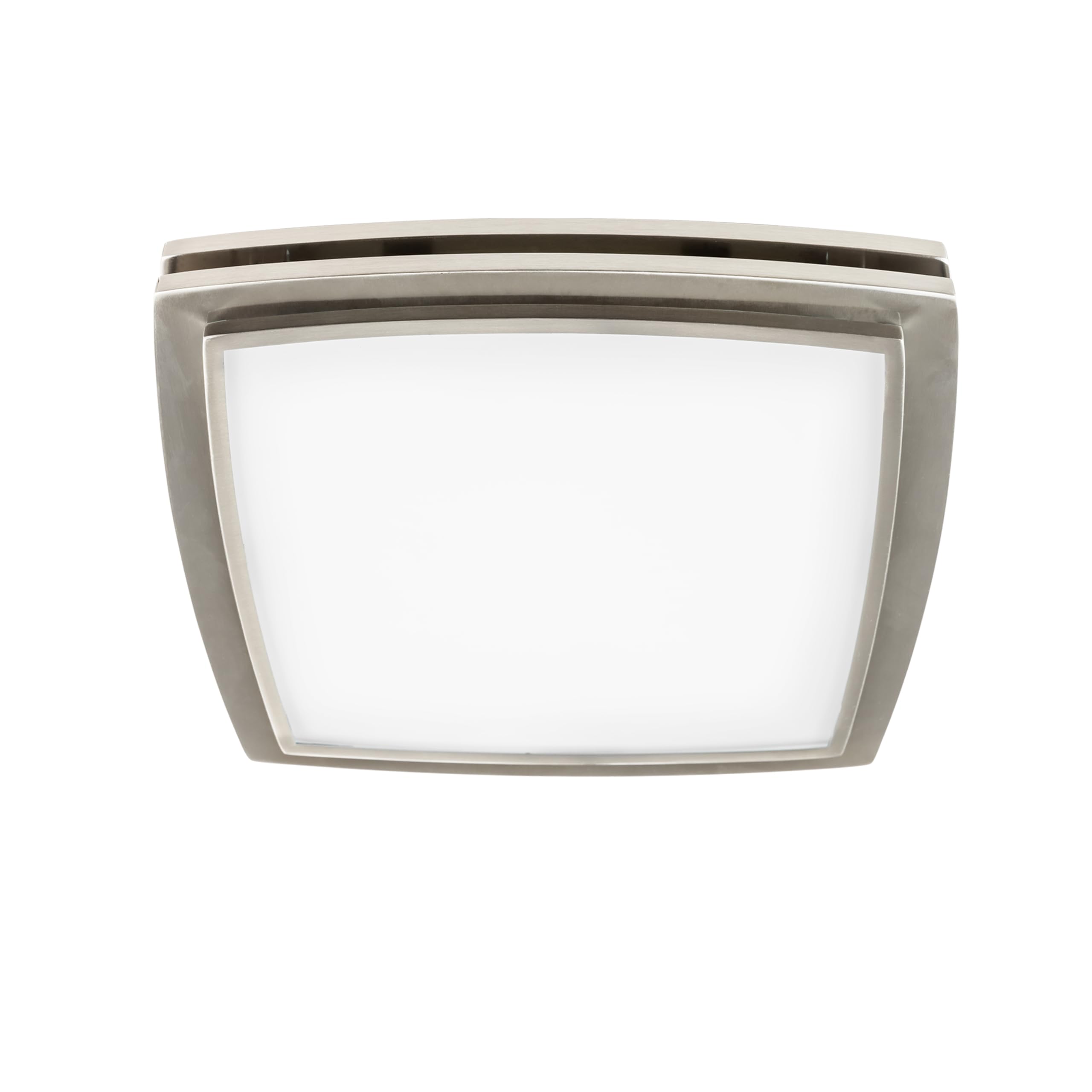 Good Housekeeping Mezzanine Bathroom Ventilation Exhuast Fan with Integrated LED Lighting (Brushed Nickel)