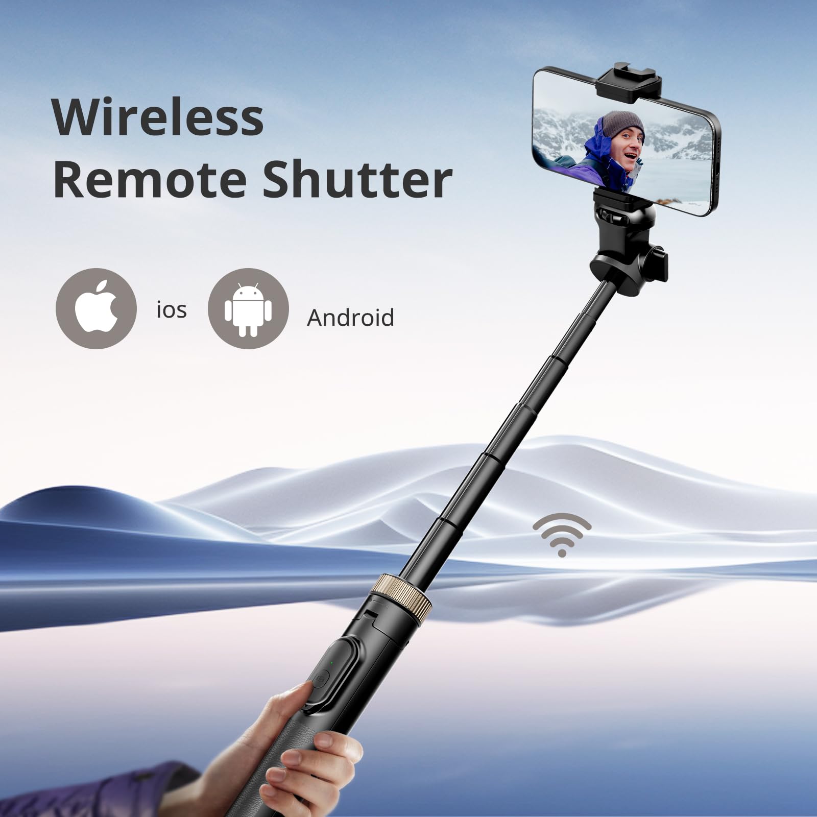 Sensyne 72'''' Phone Tripod, Extendable Tripod For Iphone & Selfie Stick With Detachable Phone Holder & Wireless Remote, Iphone