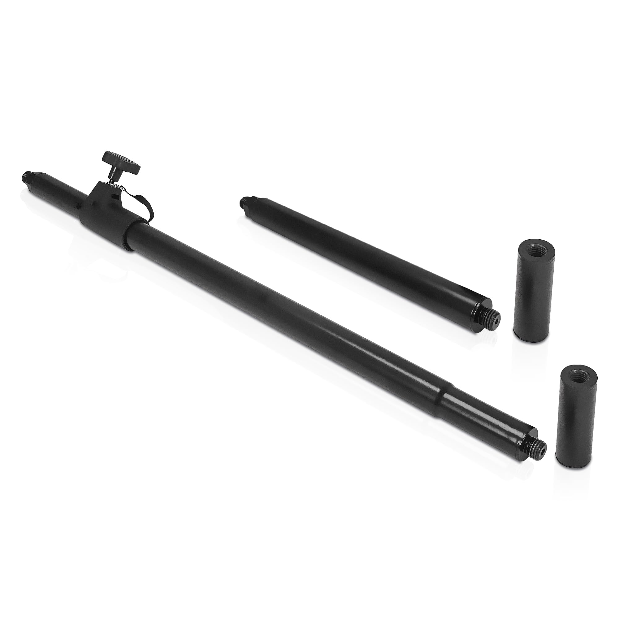 Sound Town Speaker Pole Set, 29-48 Adjustable Height Subwoofer/Speaker Pole and 14 Fixed Height Extended Pole with M20 & 35mm Ad
