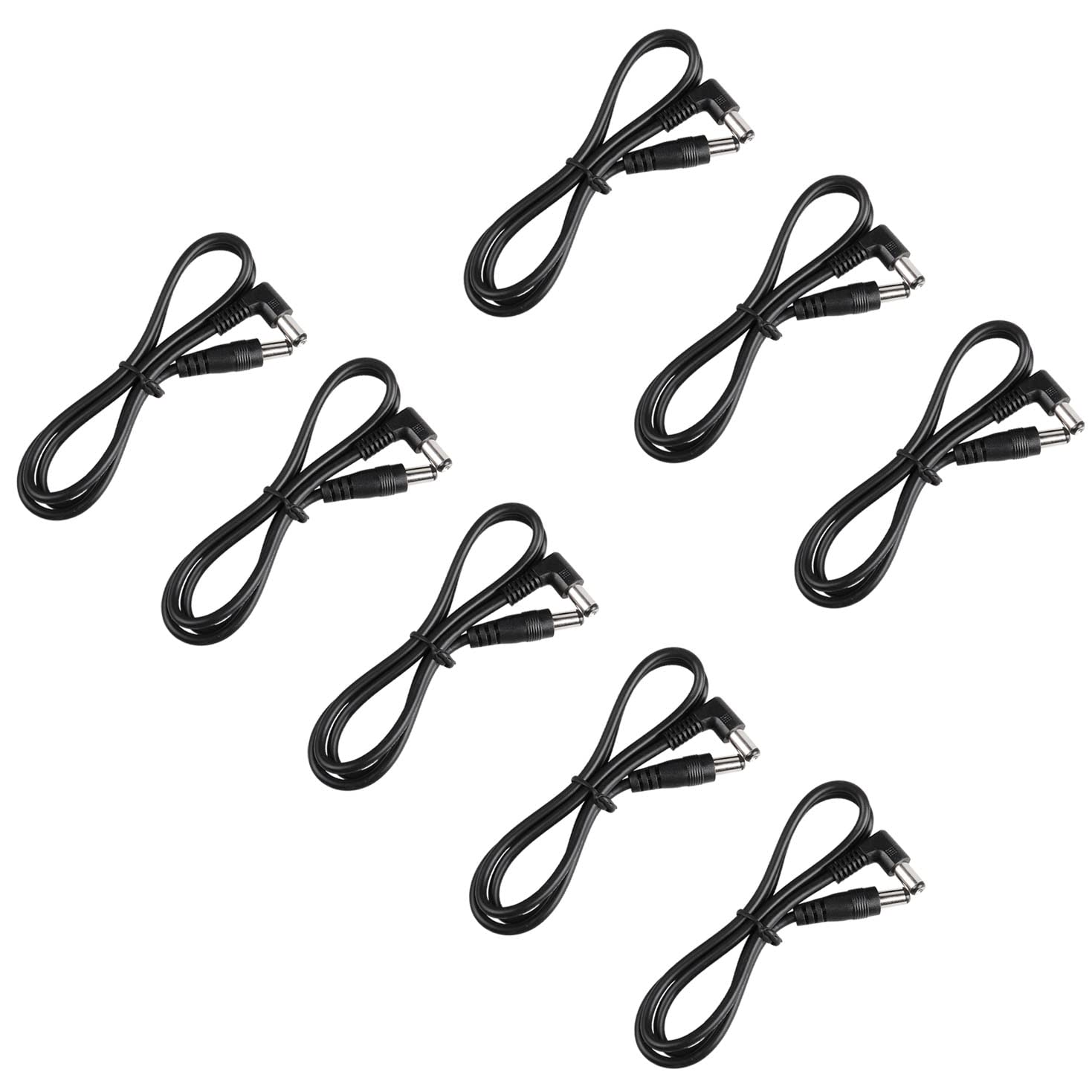Mr.Power Guitar Effect Pedal DC Cable 5.5 x 2.1mm Power Lead/Cord, Male to Male 24AWG Connector Plug Wire Adapter (24 in, 8 Pack