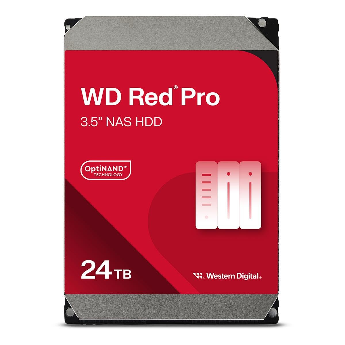 Western Digital 24TB WD Red Pro NAS Internal Hard Drive HDD - 7200 RPM, SATA 6 Gb/s, CMR, 512 MB Cache, 3.5 -WD241KFGX