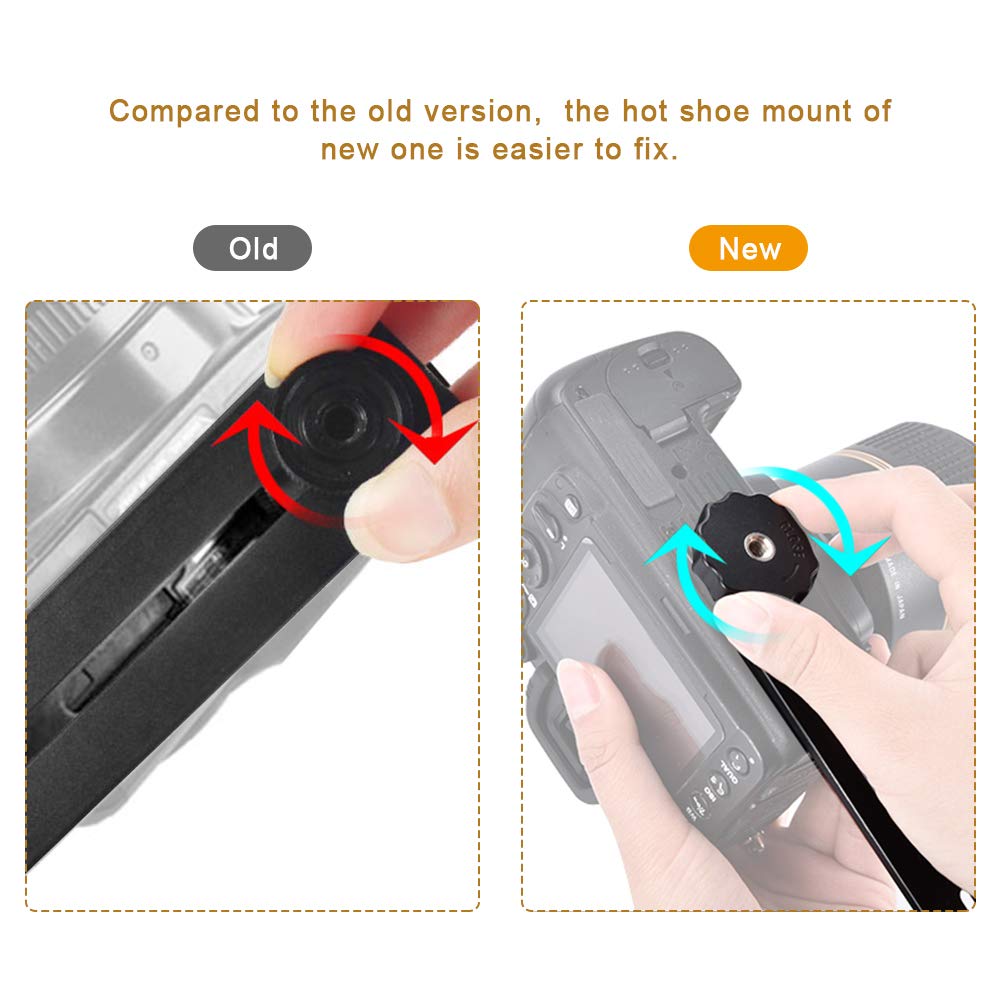 Utebit 8 Inch Flash Bracket, Dual Camera Mount Flash Bracket Extension Bar With 1/4 Screw Hot Shoe, Straight Flash Bracket Tripod Mount For Dslr Camera Led Light Studio Video Microphone, 2Packs