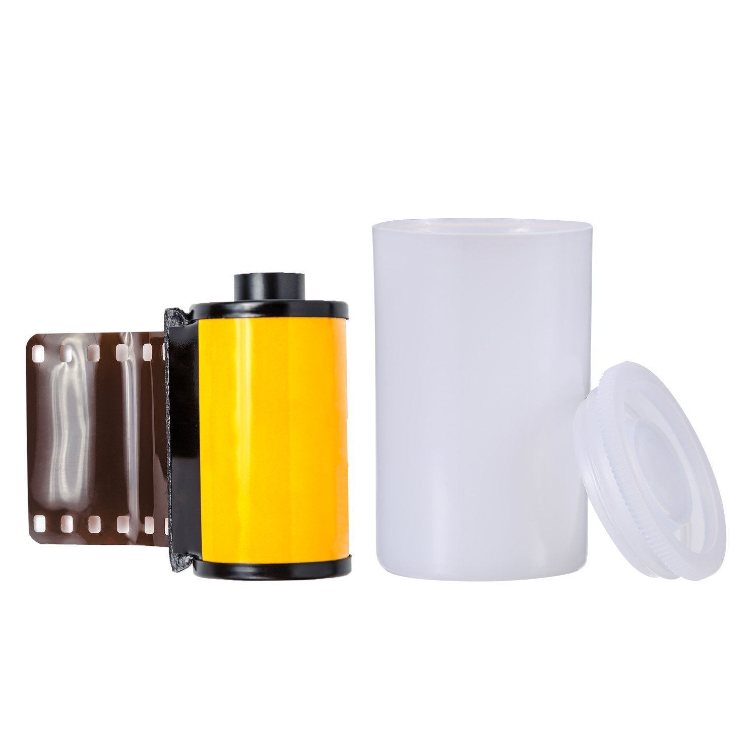 Jovitec 30 Pieces Plastic Film Canister Holder, 35 Mm Empty Camera Reel Containers, Storage Containers Case With Lids For Storing Small Accessories, Film, Keys, Coins, Art Beads (White)