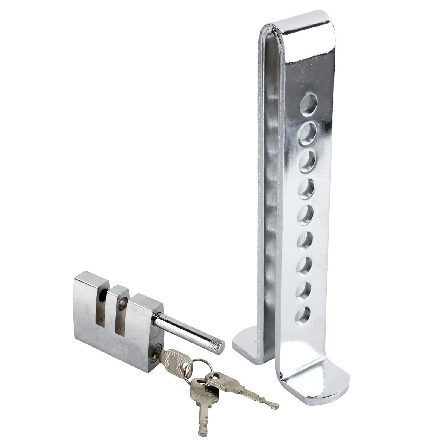 Yaetek 9 Holes Brake Pedal Lock Security Car Auto Stainless Steel Clutch Lock Anti Theft Device