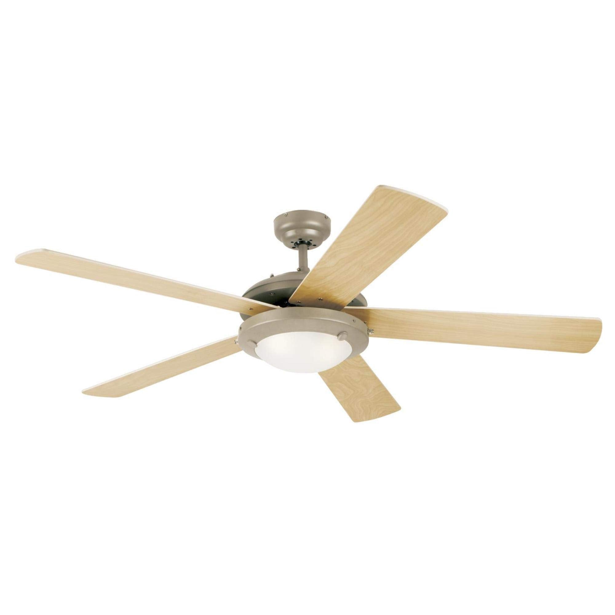 Westinghouse 7234100 Comet Indoor Ceiling Fan With Light, Brushed Pewter
