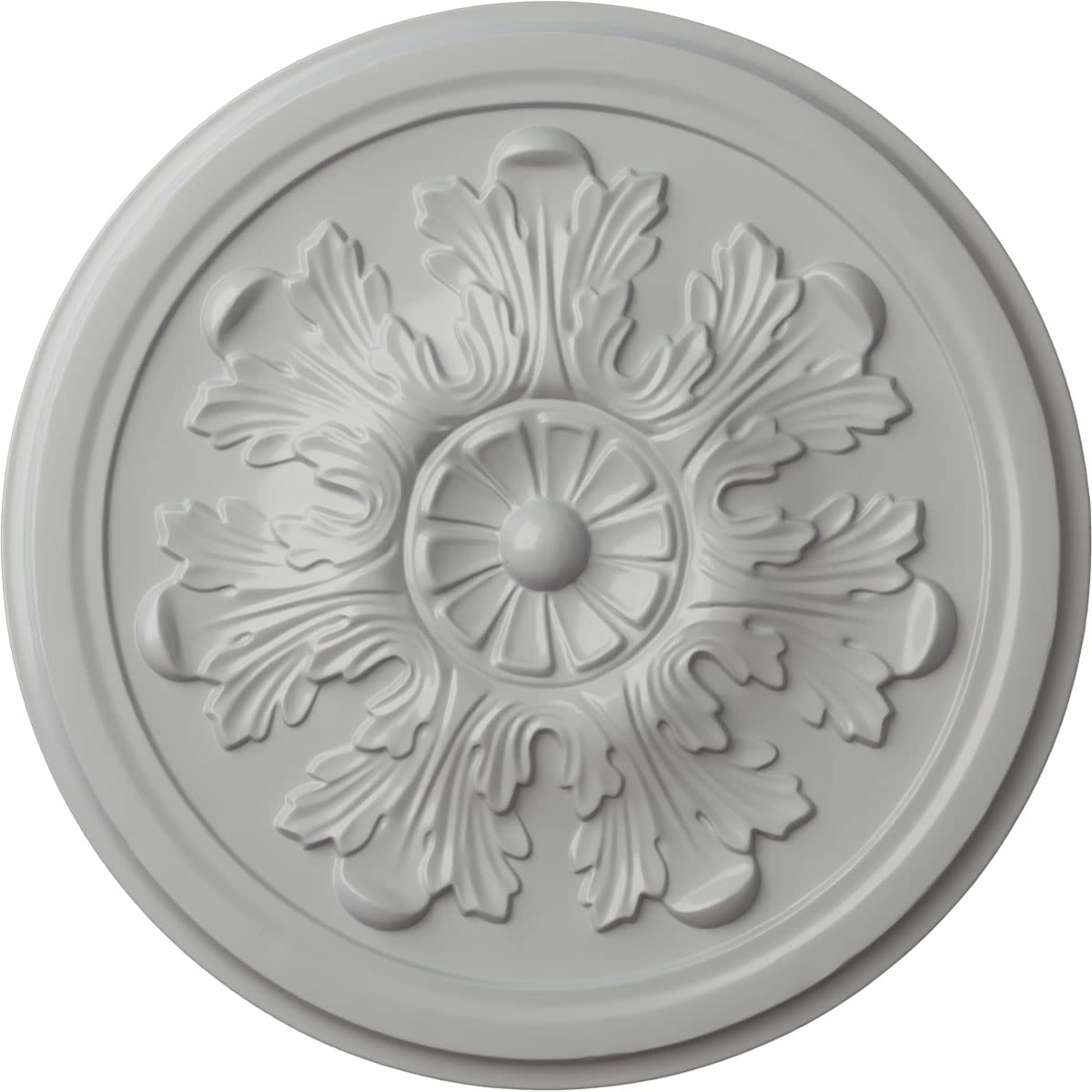 Ekena Millwork Cm12Lefrf Legacy Acanthus Ceiling Medallion, 12 3/4''Od X 7/8''P (Fits Canopies Up To 3 1/2''), Hand Painted Fros