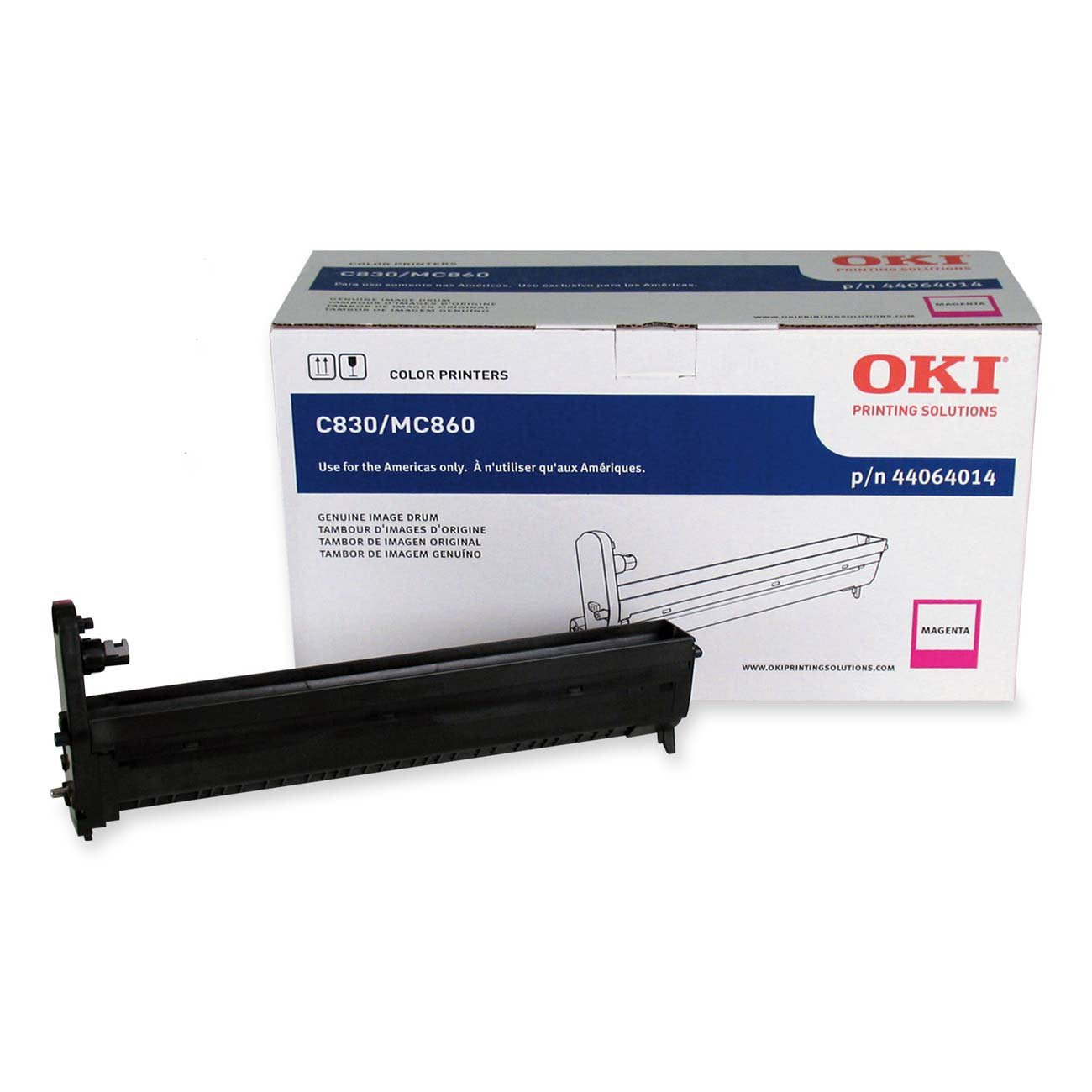 Okidata 44064014 Image  Drum For C830 Series Printers, 20000 Page Yield, Magenta