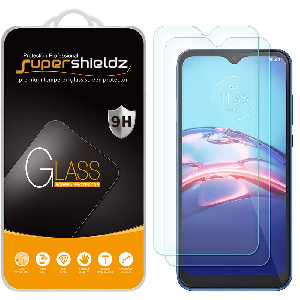(2 Pack) Supershieldz Designed For Motorola Moto E (2020) Tempered Glass Screen Protector, Anti Scratch, Bubble Free