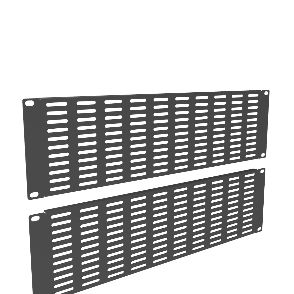 Qiaoyoubang 2 Pack Of 3U Vented Blank Panel   Metal Rack Mount Filler Panel For 19In Server Rack Cabinet Or Enclosure, Black (3U