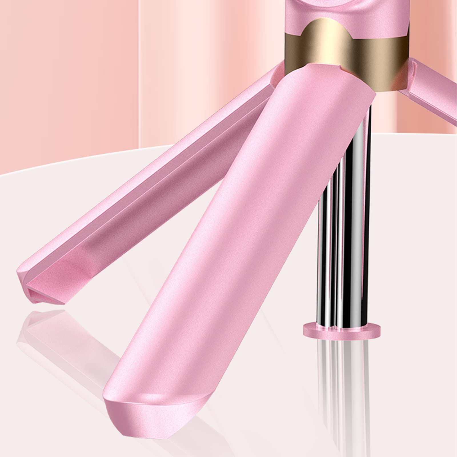 MQOUNY Selfie Stick Tripod with Dual LED Ring Light & Wireless Remote - Compatible with iPhone, Samsung Galaxy, and Smartphones - White