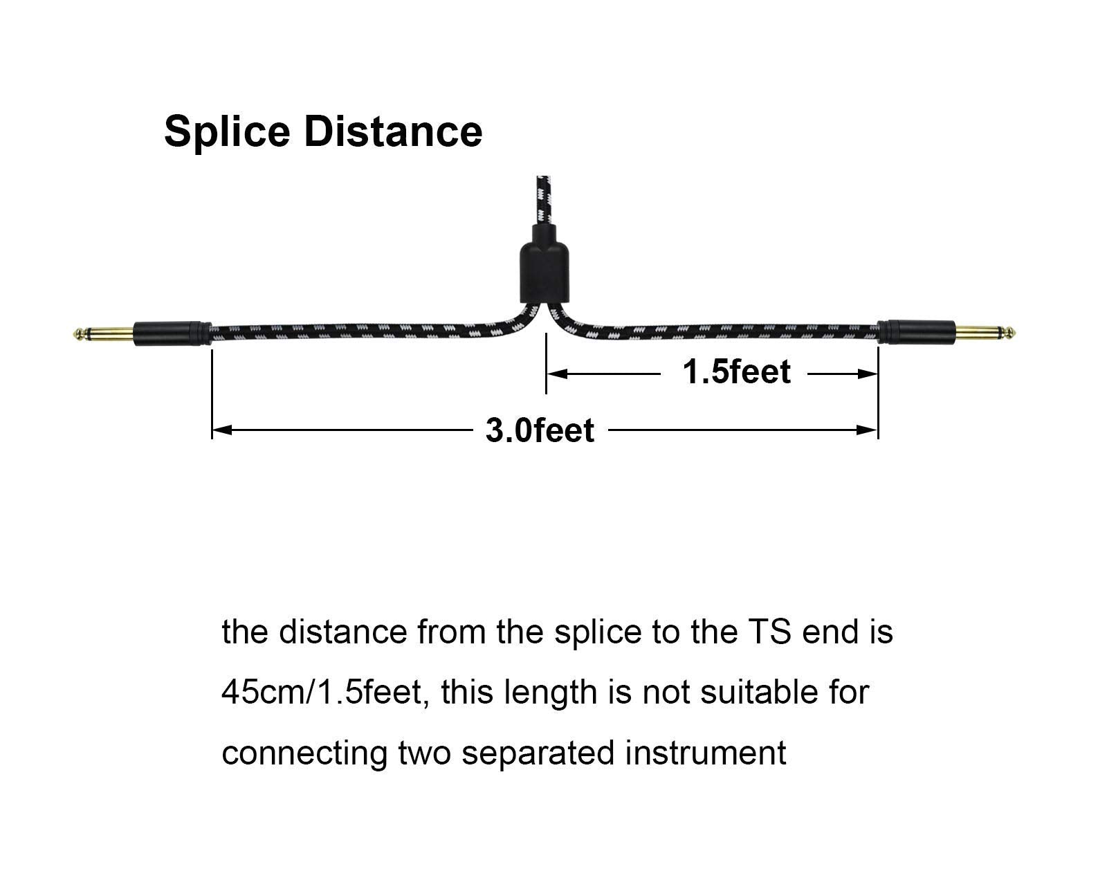 Mugteeve Dual 1/4 Ts Mono To Xlr Male Y Splitter Cable, 10 Feet Stereo L/R Quarter Inch To Xlr Instrument Cable, For Mixer, Elec
