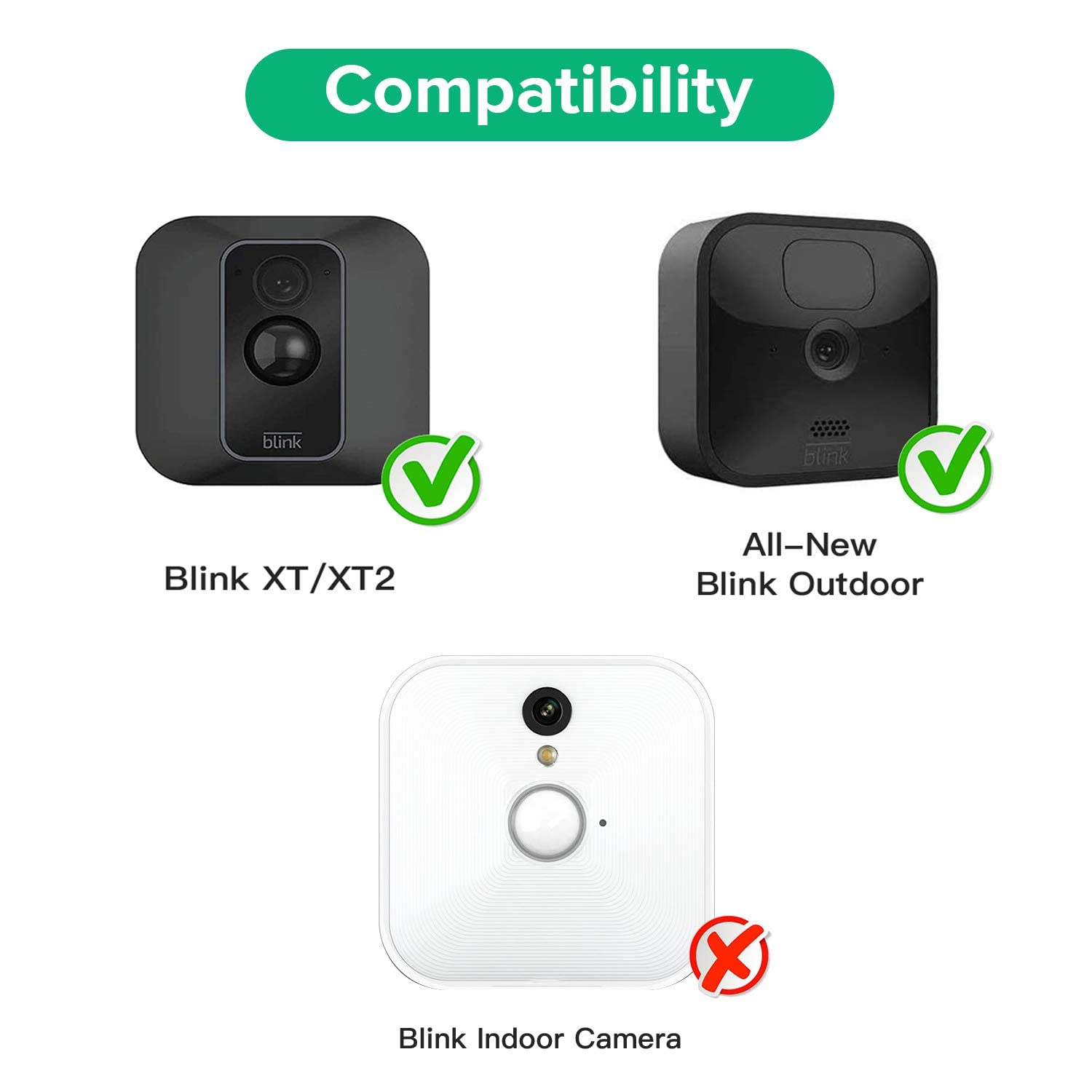 Zeshbit 3Pack Weatherproof Outdoor Power Adapter For Blink Outdoor (3Rd Gen) & Blink Xt / Xt2, With 30Ft/9M Long And Thin Chargi