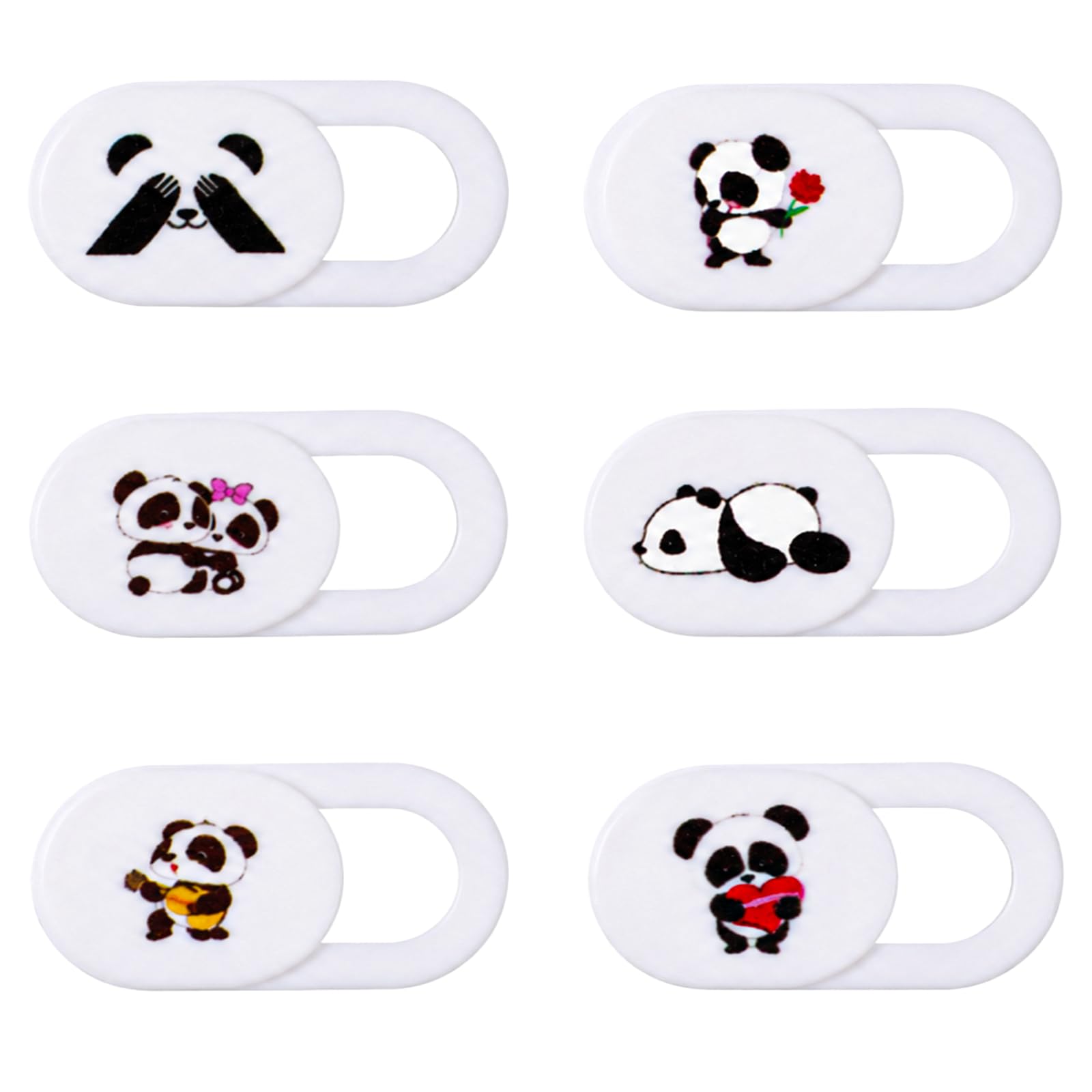Camera Cover Slide Cute Panda Pattern Webcam Cover Slide, Ultra Thin Front Camera Covers for Phone Laptop Protect Your Privacy a
