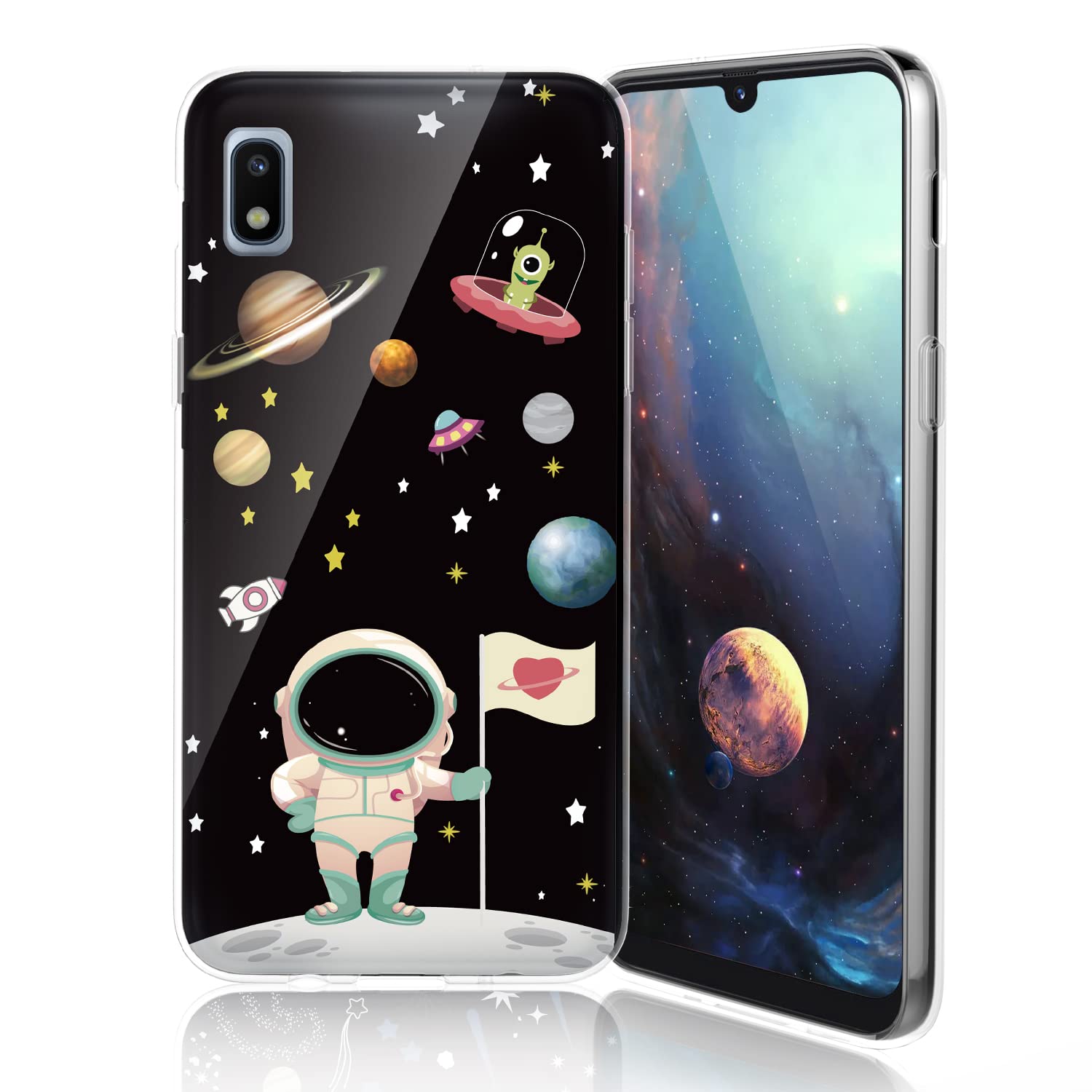 Tjs Phone Case Compatible With Samsung Galaxy A10E 5.8'' (Not Fit Galaxy A10/M10), Tpu Matte Color Design Transparent Clear Soft
