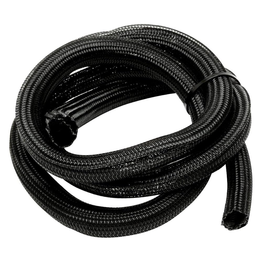 Painless Performance 70916 PowerBraid Split Braided Sleeving, 1 Diameter, 12 Length, Black