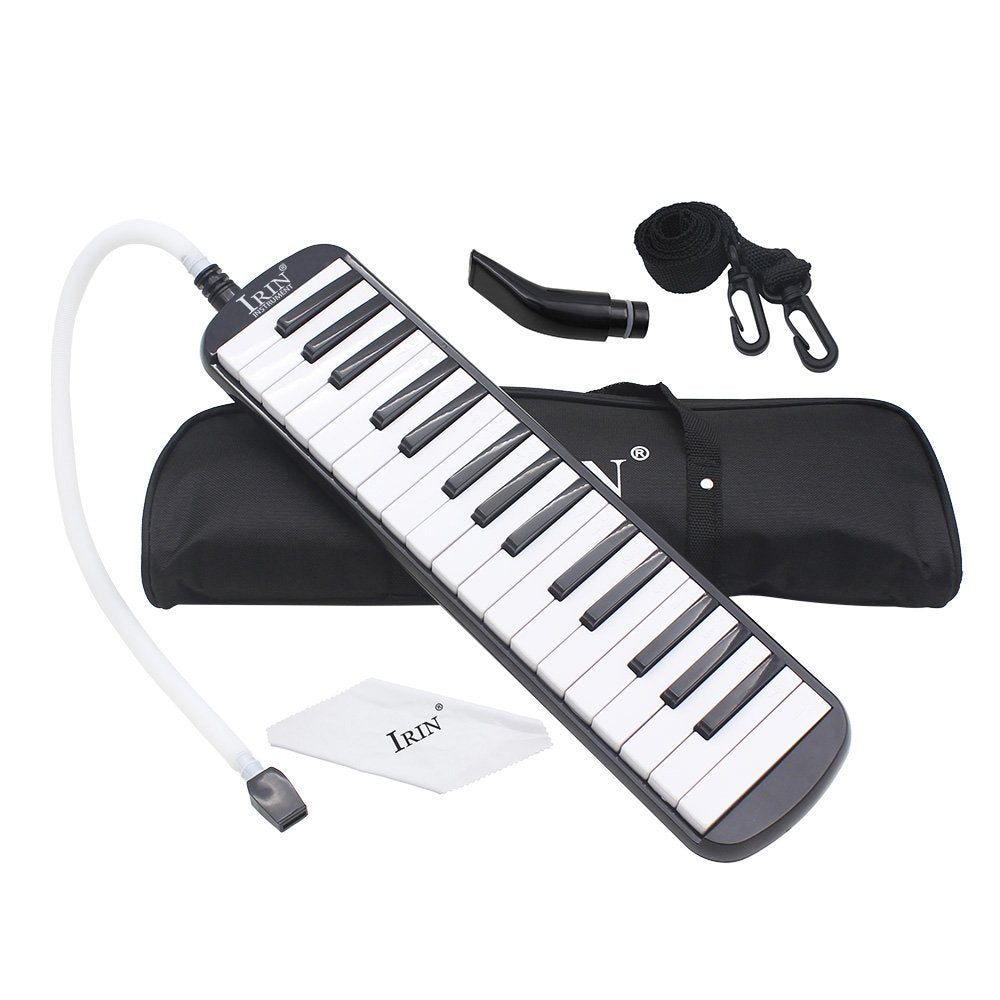 Btuty 32 Keys Melodica Instrument Piano Musical Instrument For Beginner Gift With Carrying Bag Melodicas Talk Box (Black)