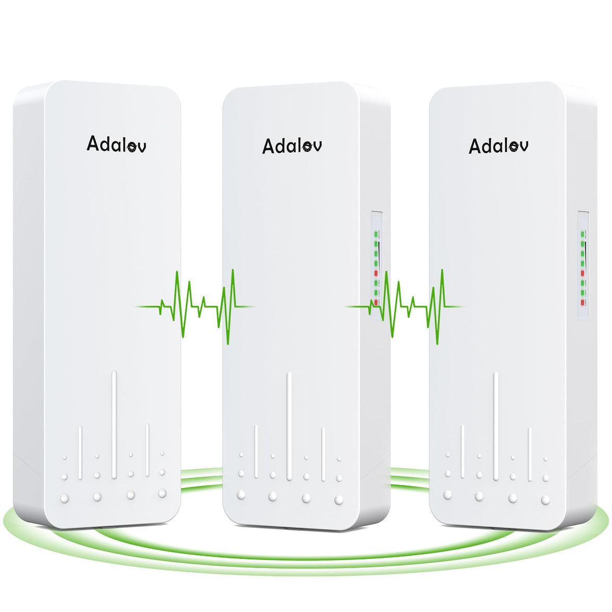 3 Pack Wireless Bridges Point To 2 Point, 5.8Ghz High Speed Gigabit Wifi Bridge, Adalov Cpe662 Outdoor Cpe With 1Gb Ethernet Por