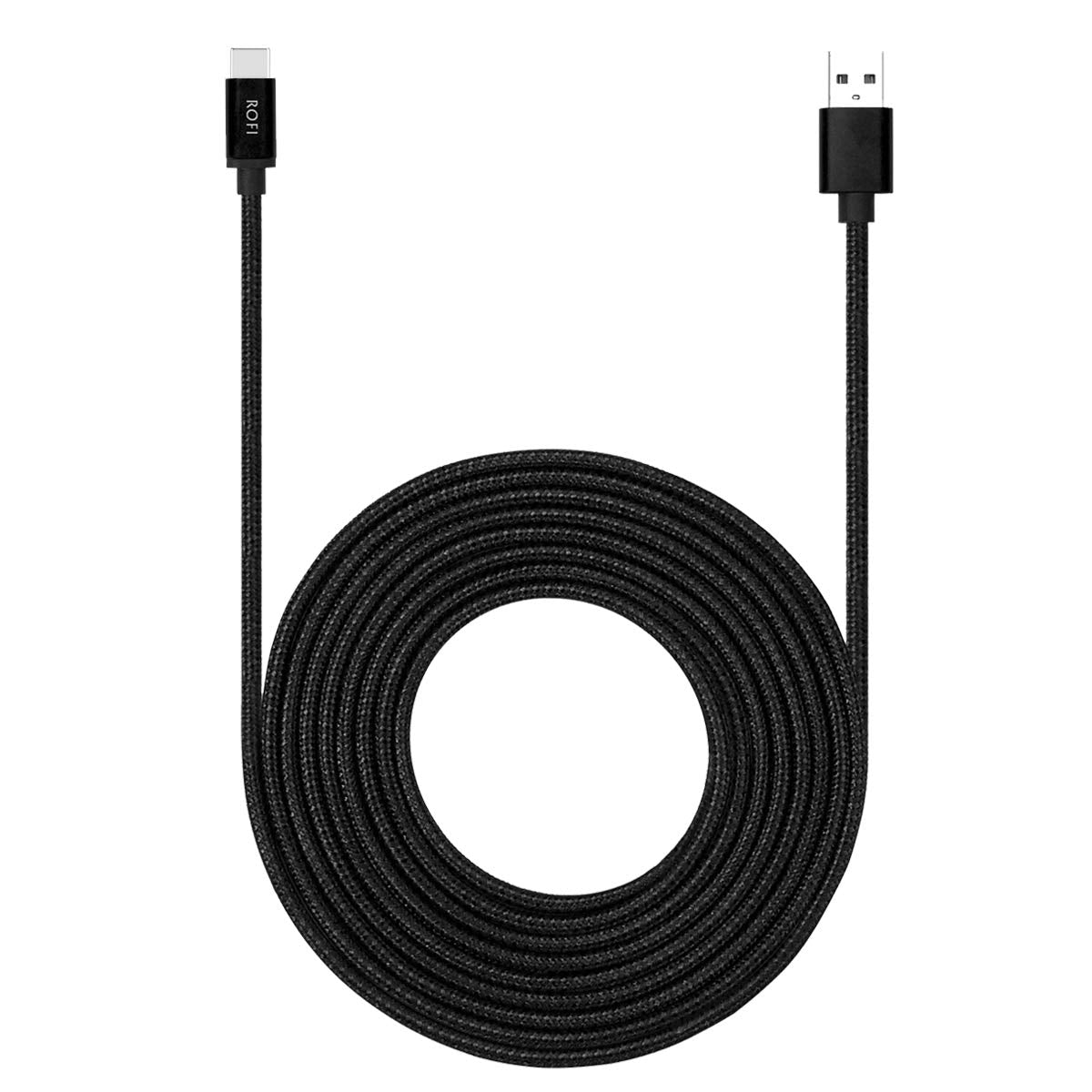 Usb Type C Cable 15Ft With 3A Fast Charging, Ultra Long And Extremely Durable Nylon Braided Usb C Charger Cord For Galaxy S10/S9/S8/Google Pixel/Lg/Oneplus/Moto And More (Black)