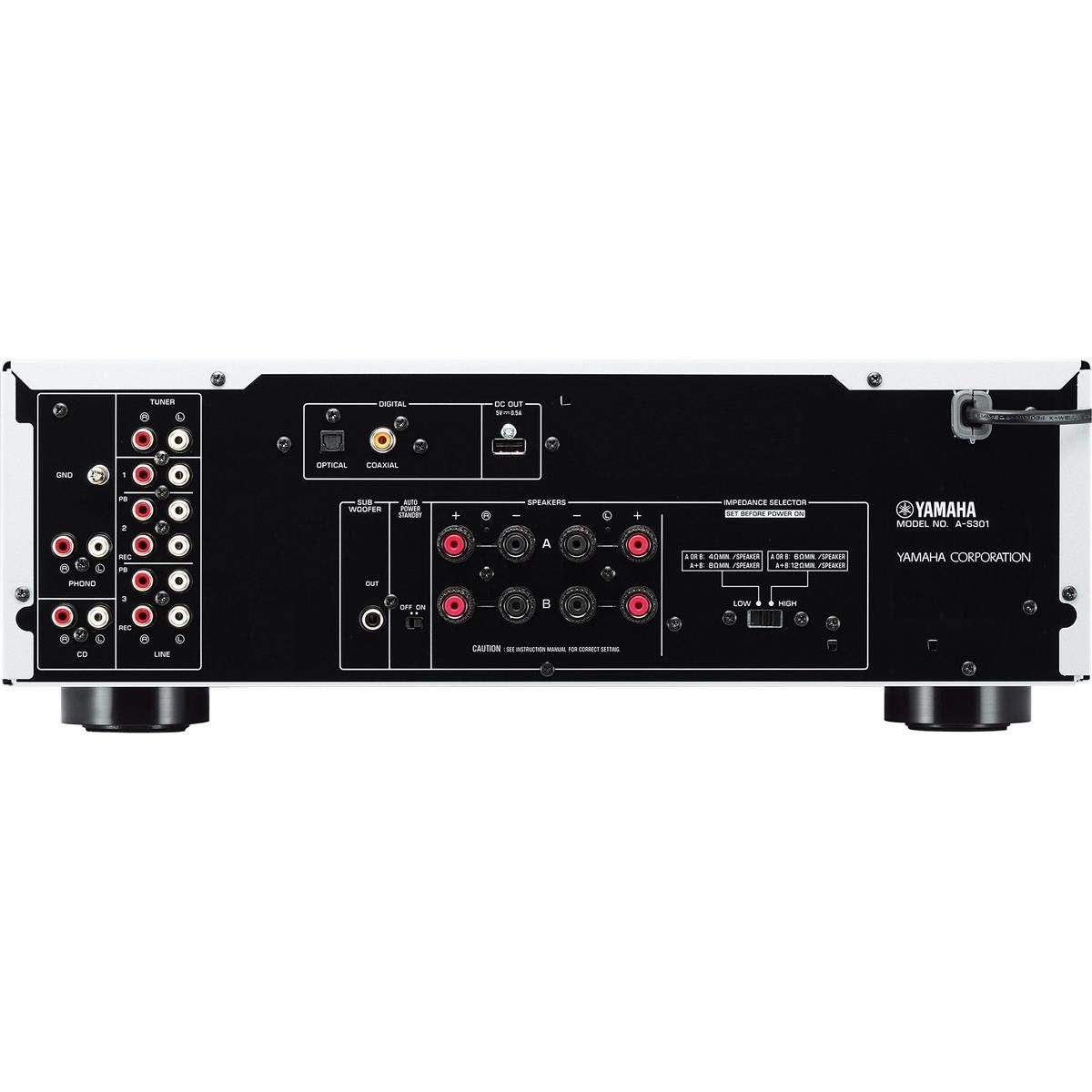 Yamaha Audio A-S301Bl Natural Sound Integrated Stereo Amplifier (Black)