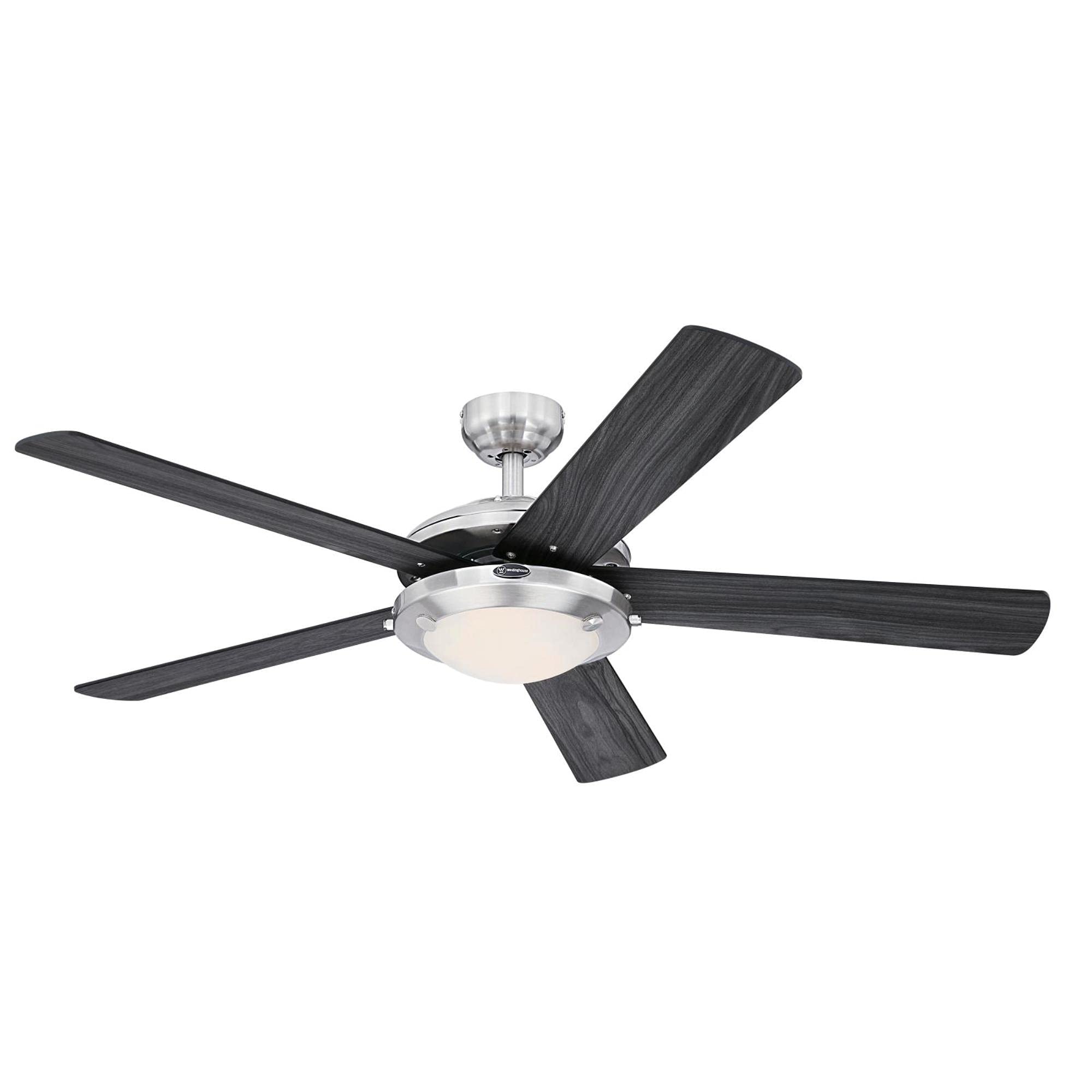 Westinghouse 7305400 Comet Led Ceiling Fan, 52 Inch, Brushed Nickel, Frosted Glass