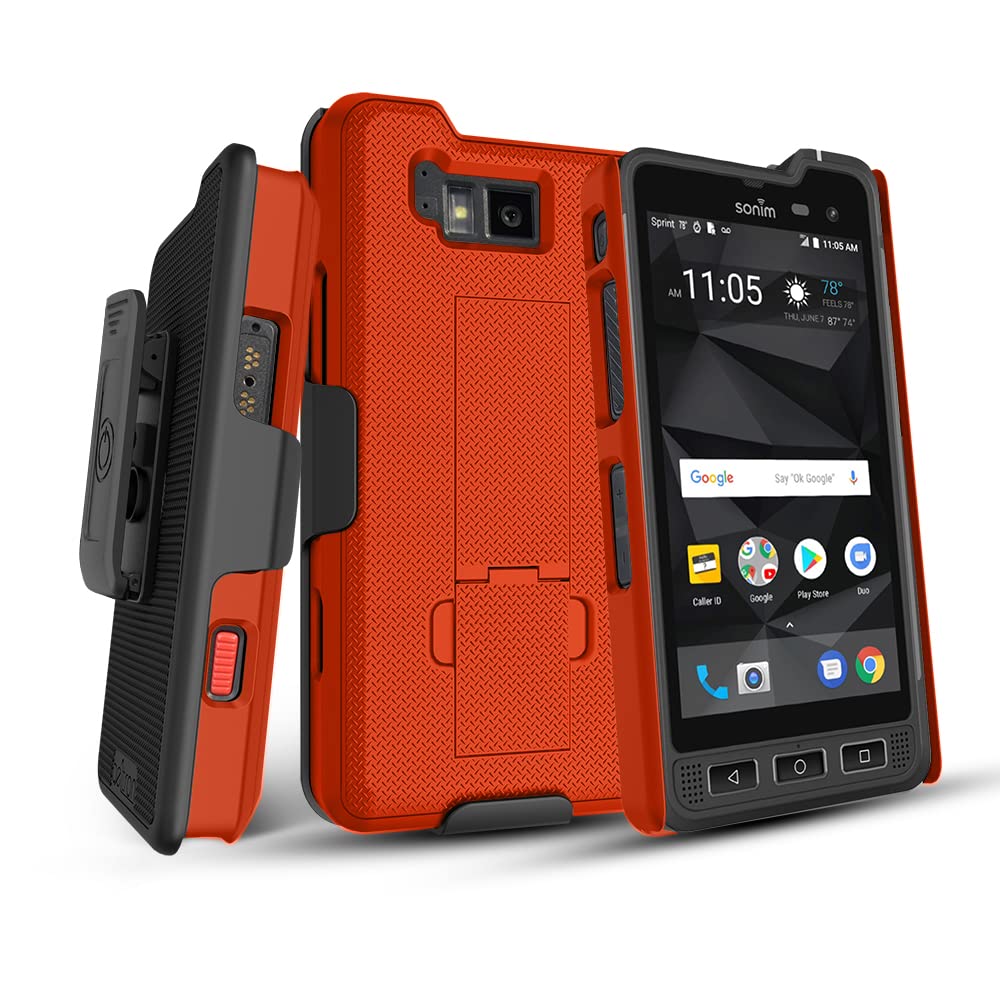 Sonim Xp8 Shell Case With Holster, Heavy Duty Belt Clip With Swivel Clip For Sonim Xp8 (At&T Firstnet Sprint Xp8800) Features: S