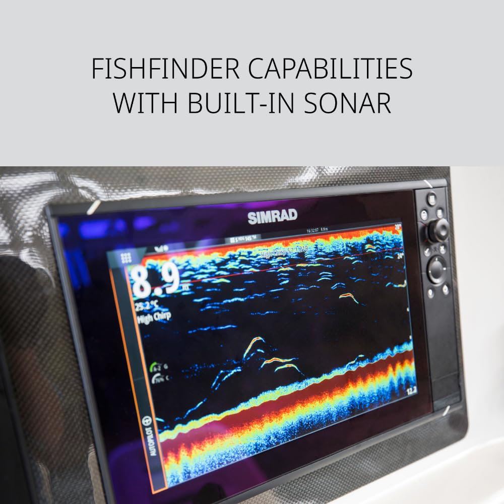 Simrad Nss9 Evo3S   9 Inch Multifunction Fish Finder Chartplotter With Preloaded C Map Us Enhanced Charts