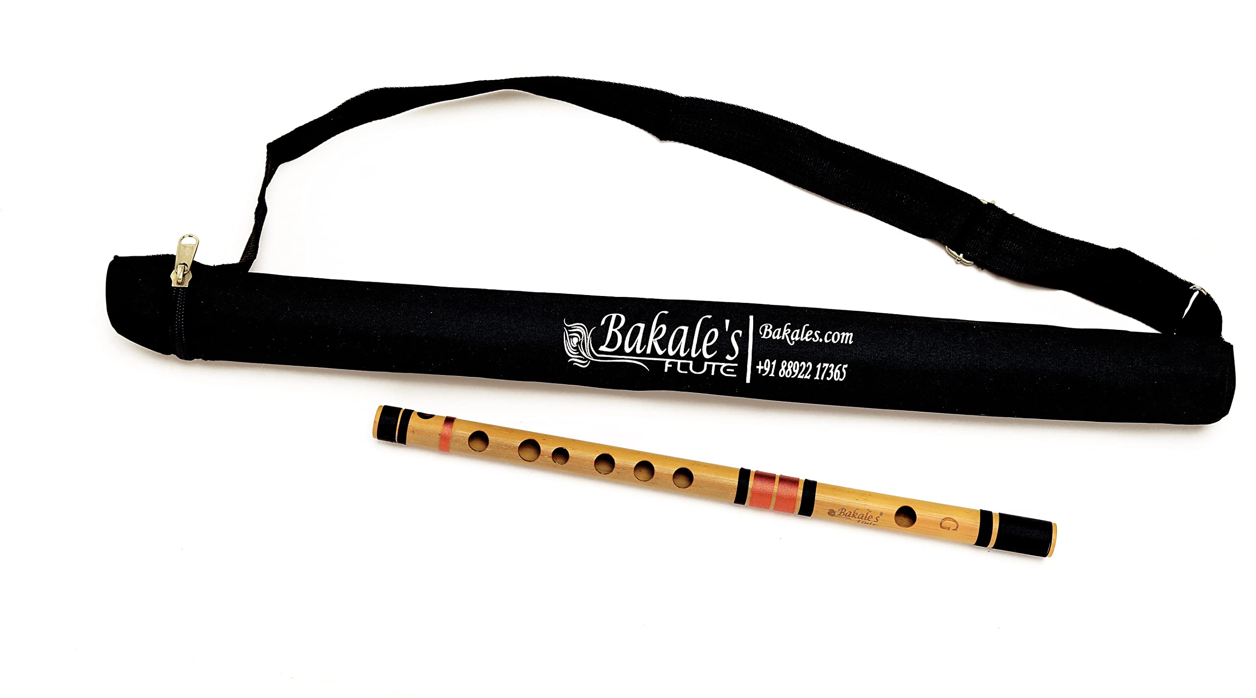 Bakale Flutes G Medium Bansuri Flute Left Handed 15 Inch 440Hz