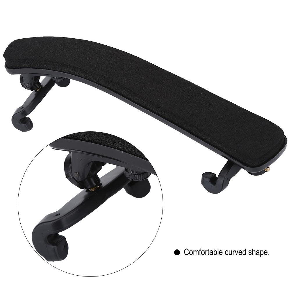 Maxmartt Violin Shoulder Rest For 3/4 4/4 Violin Adjustable Feet Black Soft Foam Pad Rubber Violin Shoulder Rest Pad Holder