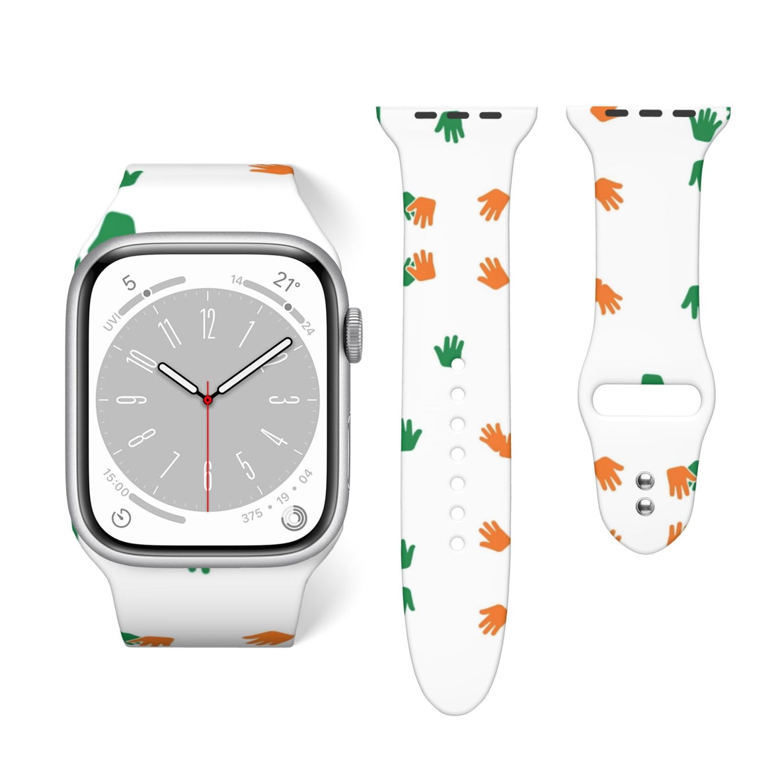 Replacement Band Compatible with Apple Watch, Silicone Wristband for Series 10 9 8 7 6 5 4 3 2 1 Ireland Flag