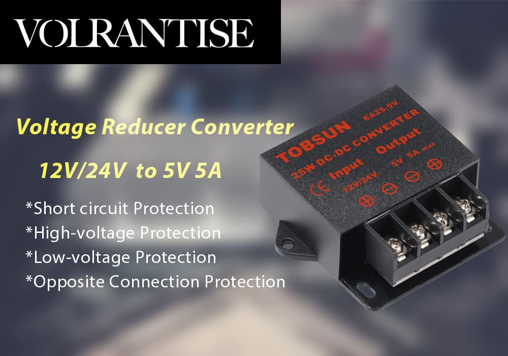 Dc 12V/24V To 5V 5A Converter   Voltage Reducer Regulator, Step Down Buck Converter Power Supply Transformer Module (12V/24V To