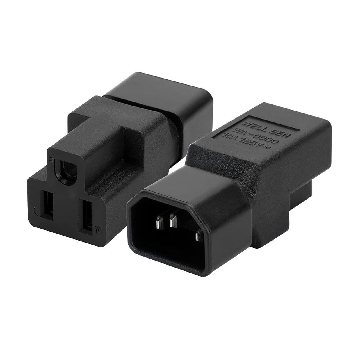 Greendracaena Dracaena 2 Pack Iec320 C14 Male To Nema 5 15R Pdu Usa Ups Extension Power Plug Adapter,Iec C14 Male Plug To Nema 5