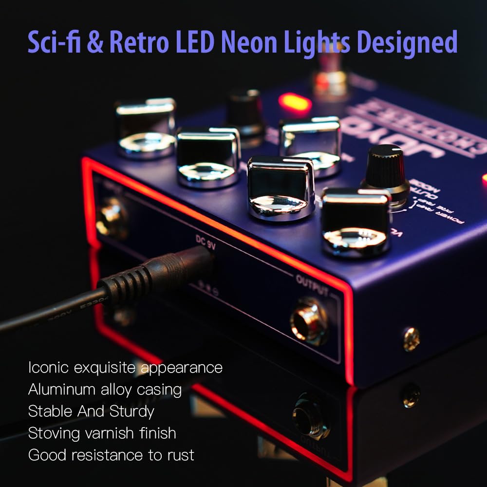 Joyo Distortion Effect Pedal Modern Metal Tone High Gain Amp Simulators All In One Pedal With 3 Band Eq For Electric Guitar (Cho