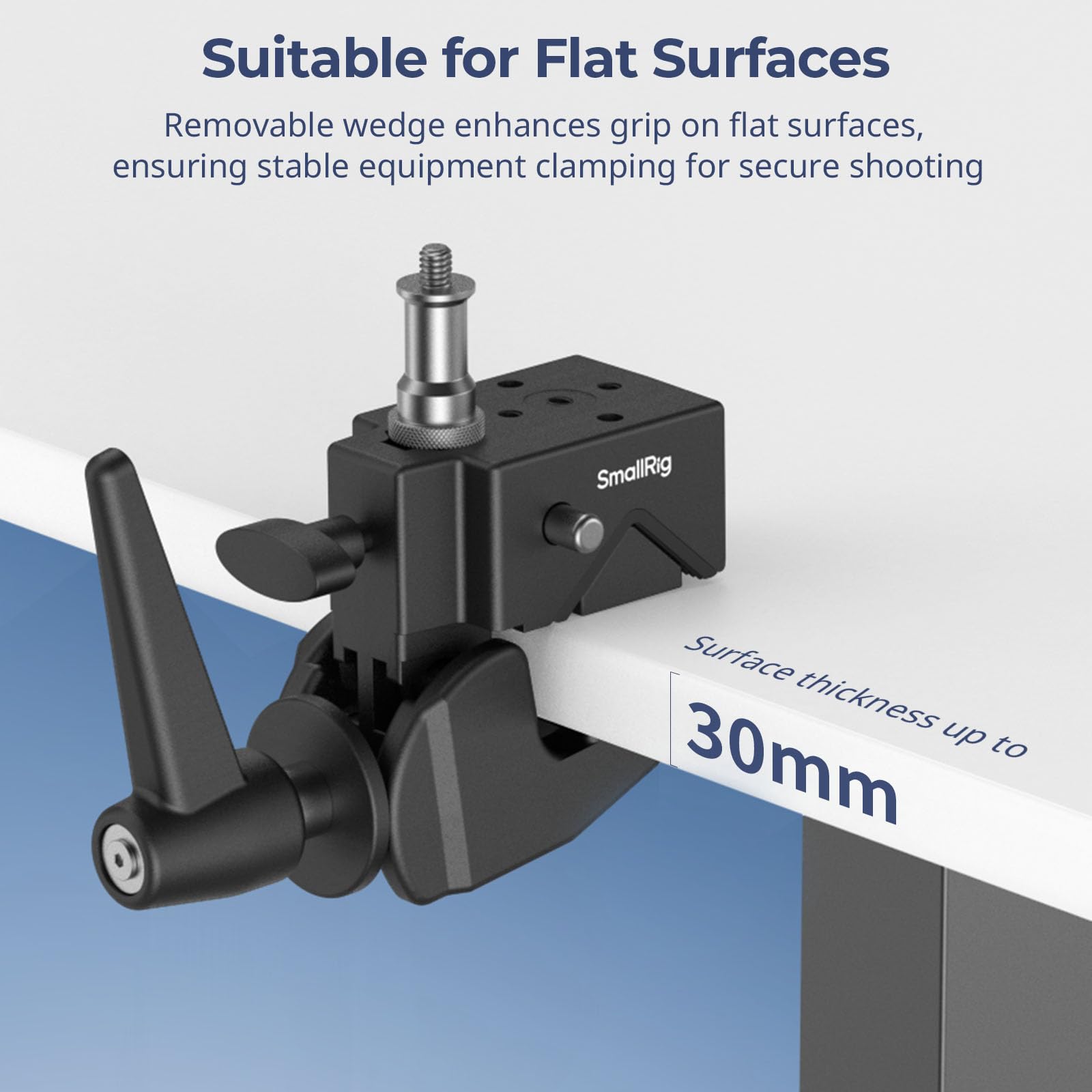 Smallrig Super Clamp Kit, Heavy Duty Max Load 33Lb /15Kg, With A 1/4-20 & A 3/8-16 Top Screw On A 5/8 Stud, For Photography Stud
