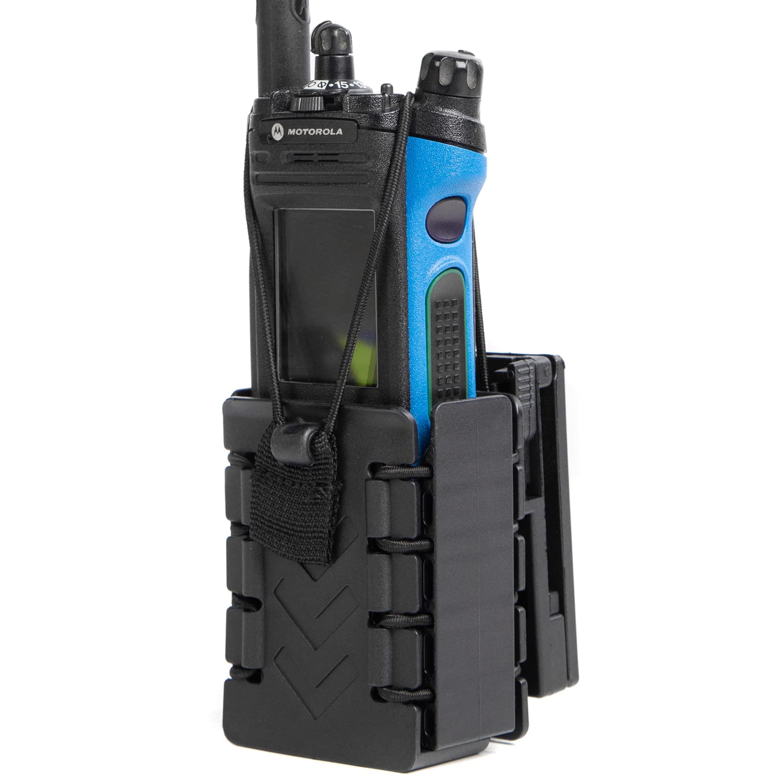 Polymer Radio Holster Molle Walkie Talkie Holder Tactical Duty Belt Radio Case Two Way Radio Pouch For Baofeng Uv5R 888S F8Hp Kenwood Icom Hyt Arcshell Retevis Apx 6000 (2.9' L X 2.6' W X 4.1' H)