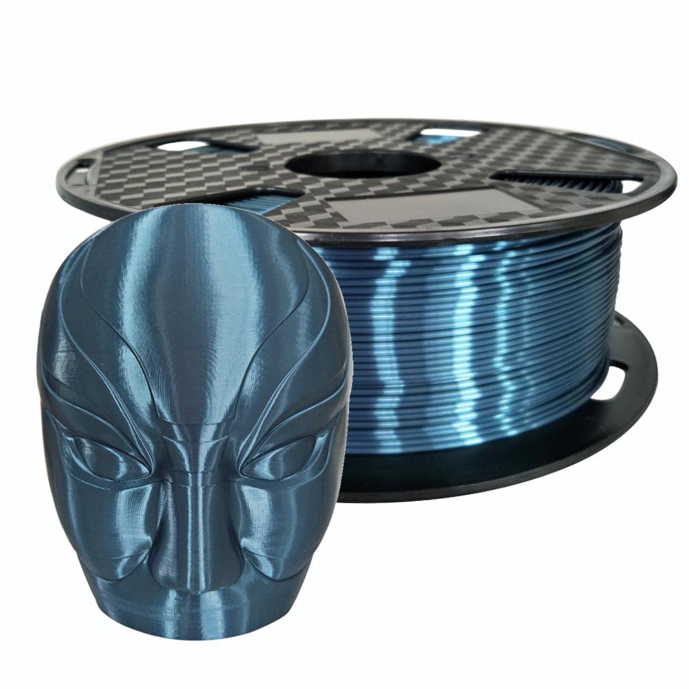 Silk Dark Cyan Pla 3D Printer Filament 1.75Mm 1Kg 2.2Lbs 3D Printing Material Shine Silky Shiny Metallic Metal Gold Silver Coppe