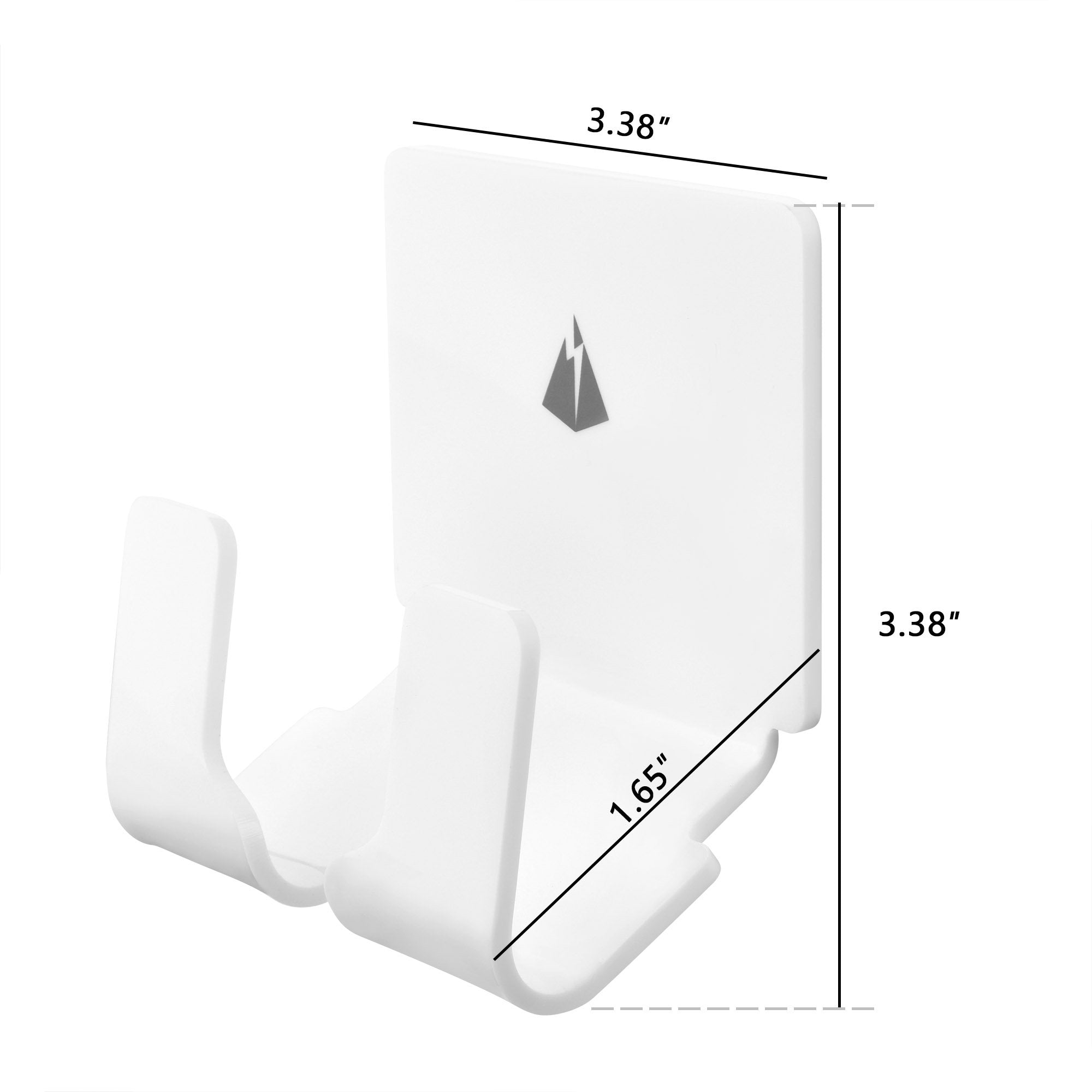 Txesign Adhesive Wall Phone Holder Mount For Smartphones Iphone External Battery Wall Holder Mount (White)