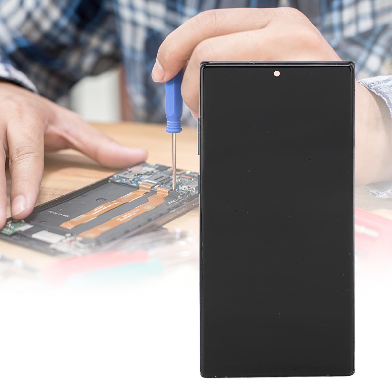 Tft Screen Replacement For Galaxy Note 10 Plus, Note 10 Plus Frame, Digitizer Assembly With Frame Repair Tools For Galaxy Note 1