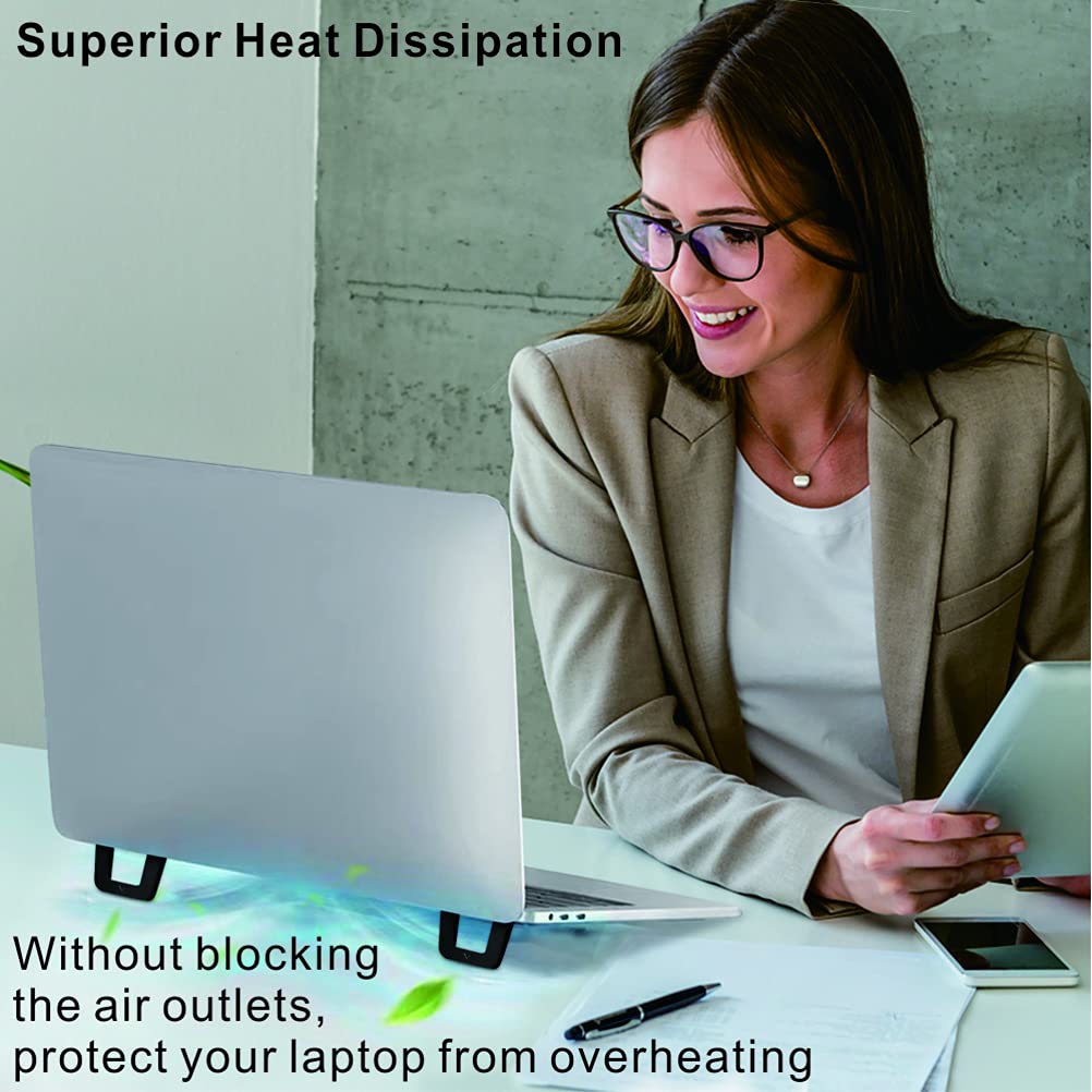 Self Adhesive Mini Portable Laptop Stand, Invisible Computer Stand, Foldable Ergonomic Desktop Stand, Compatible With Matebook X
